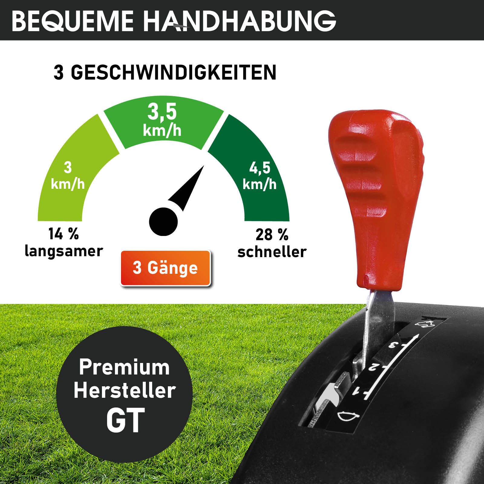 BRAST Benzinrasenmäher 18170 SPEED 3,5kW(4,76PS), 46 cm Schnittbreite, TÜV geprüft,4 Takt OHV Motor, 60L Fangkorb