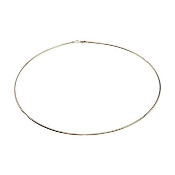 schmuckador Halsreif Halsreif Omega 1,2mm - 42cm - 585 Weißgold mit Schraubverschluss