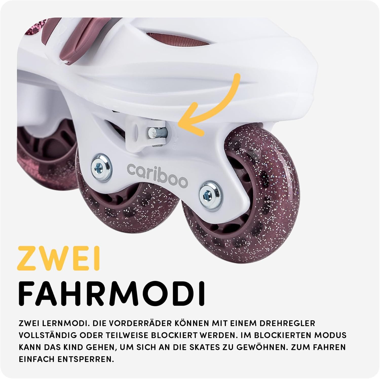 Cariboo Rollschuhe Kinder-Inliner CARIBOO BALLERINA Inline skates verstellbar LED – Bild 5 von 5