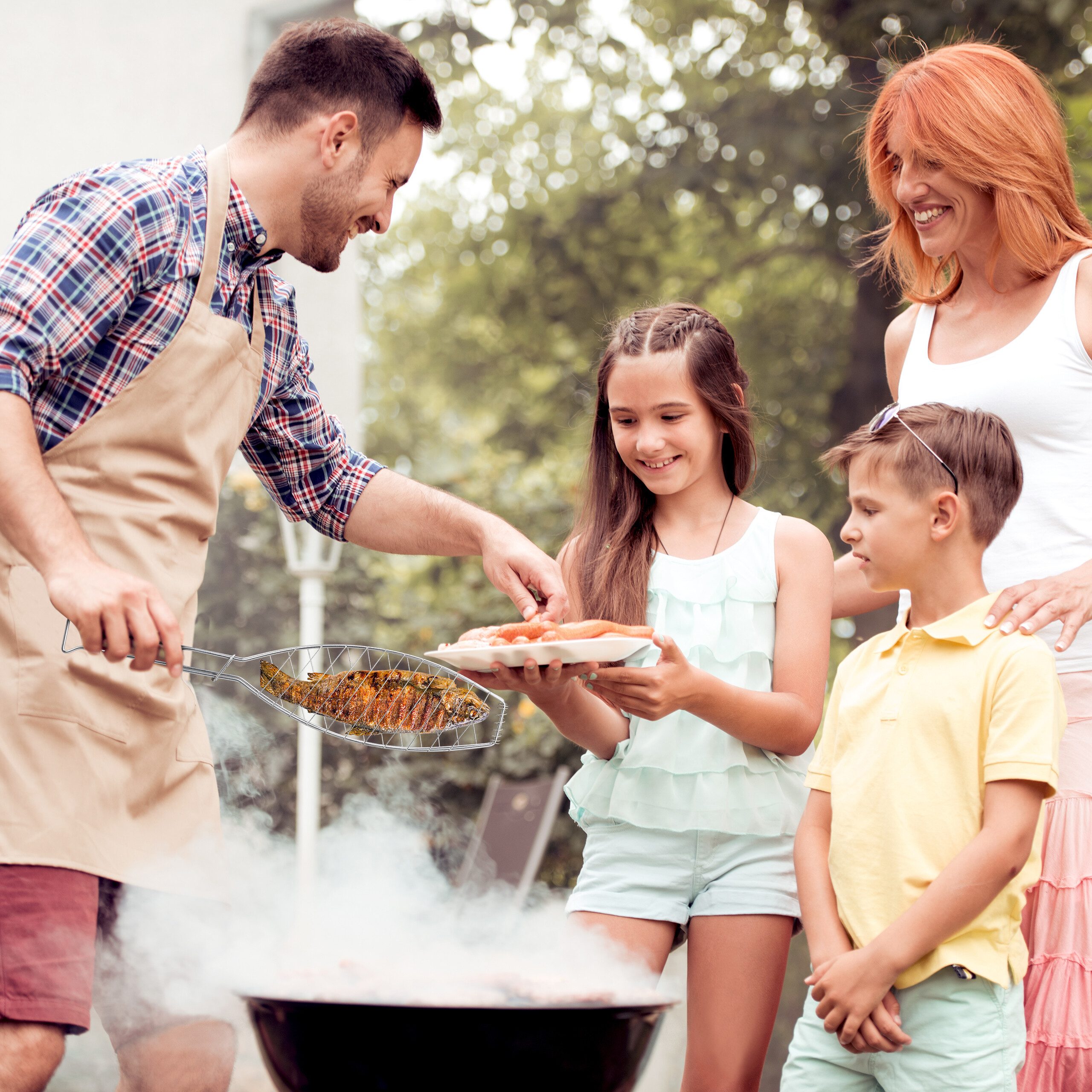 relaxdays Grillguthalter Fischbräter Grill 6er Set, Edelstahl, (6-St)