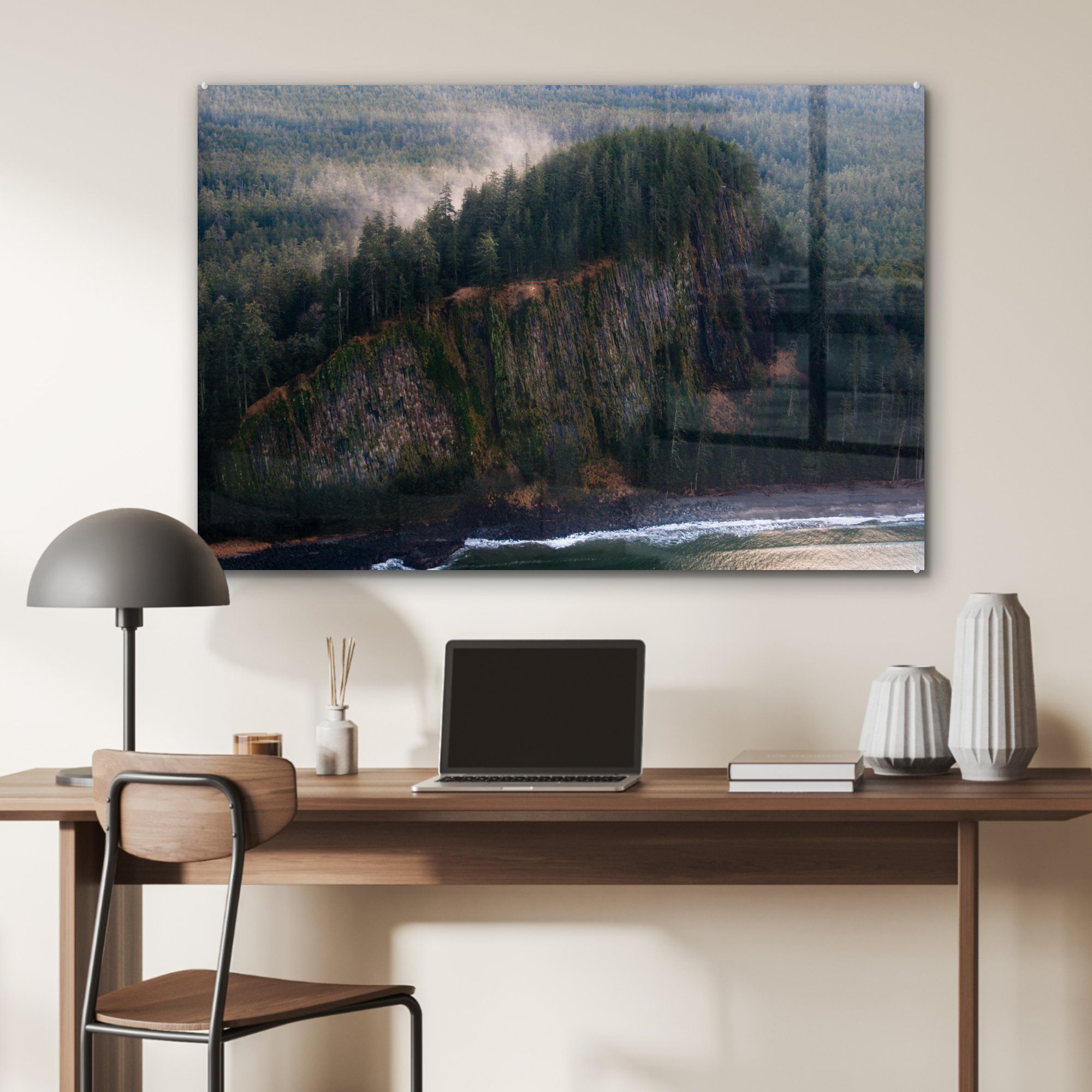 Wälder auf Gwaii Schlafzimmer Klippen Acrylglasbilder den & Kanada, St), Wohnzimmer Haida von in Acrylglasbild (1 MuchoWow