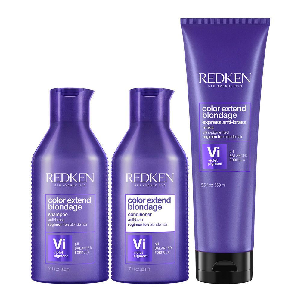 Redken Haarpflege-Set Redken Color Extend Blondage 3er Set – Shampoo + Conditioner + Anti-Br, 2-tlg., 3-er Set, reichhaltig