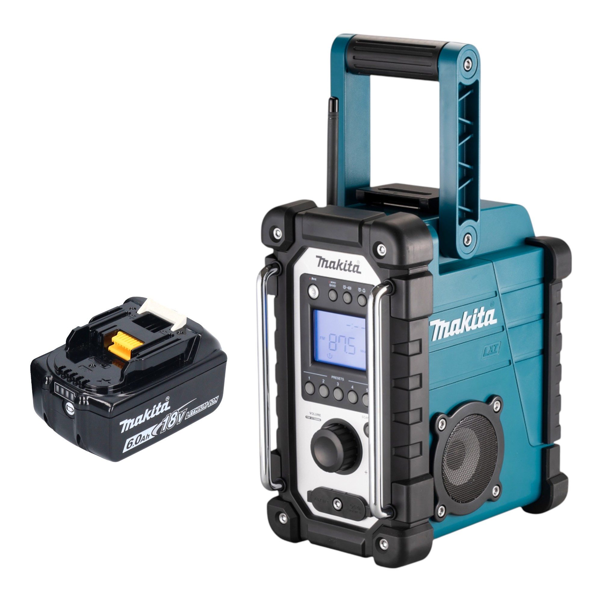 Makita DMR 116 G1 14,4 - 18 V AM FM AUX + 1x Akku 6,0 Ah - ohne Ladegerät Baustellenradio