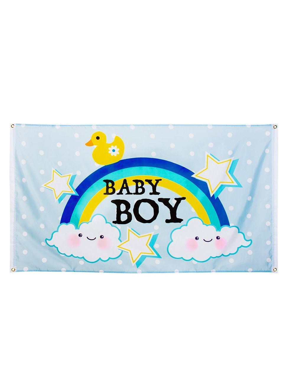 Metamorph Einweggeschirr-Set Baby Party PVC, Polyester, Set Party Boy 31 31-teilig, bestehend Babyshower Pappe, Einzelteilen. Set PET, aus Boy Papier, Deko Deko Süßes
