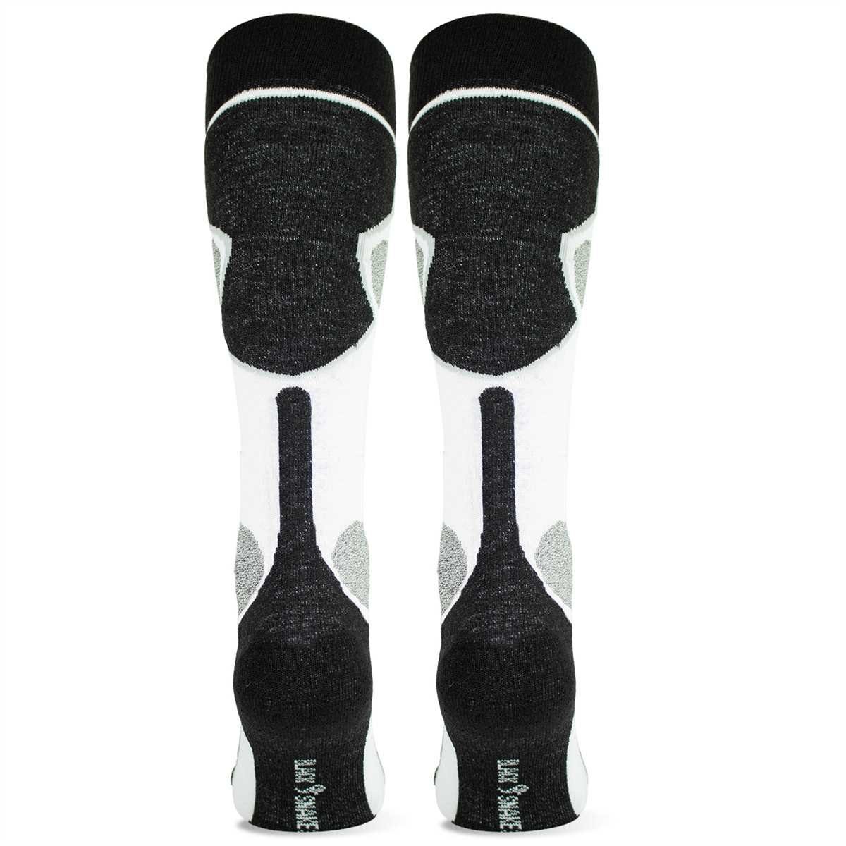 Black Snake Skisocken high protection gepolsterte Snowboard Ski Sportsocken (2-Paar) Schwarz/Weiß Funktionssocken