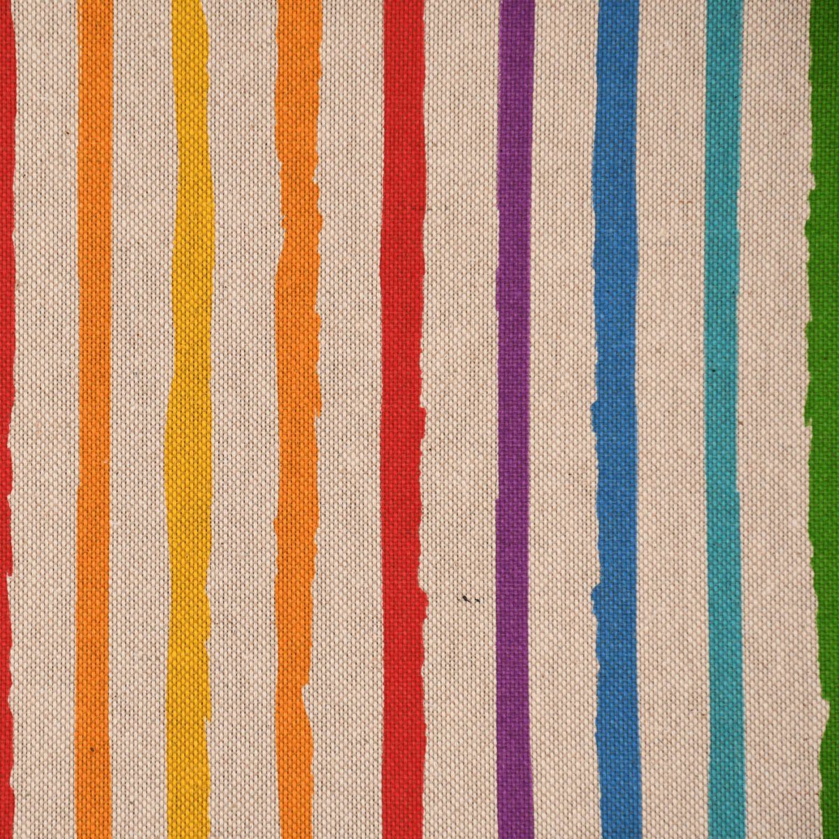 245cm, bunt St), Germany, blickdicht, LEBEN., Vorhang SCHÖNER (1 Stripe LEBEN. Vorhang Baumwolle, handmade, SCHÖNER Streifen Rainbow Smokband made in natur vorgewaschen