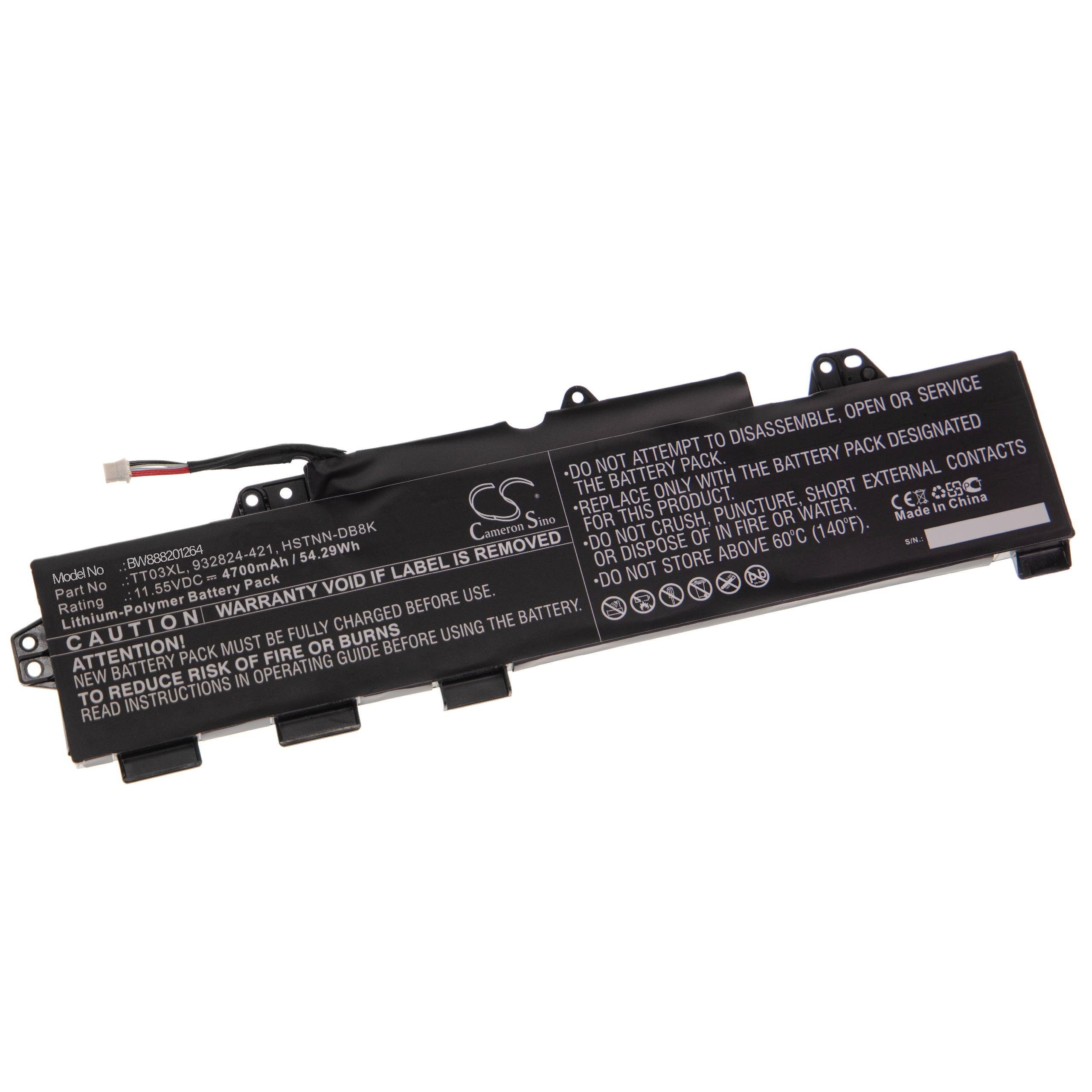 Kompatibel / 11,55V, Notebook (4700mAh, Li-Polymer) für G5 mAh 850 Netbook Notebook EliteBook G5 850 passend Laptop-Akku (5JR23UT), (5LF64US) (5LE88US), / HP G5 vhbw 4700 mit Notebook 850