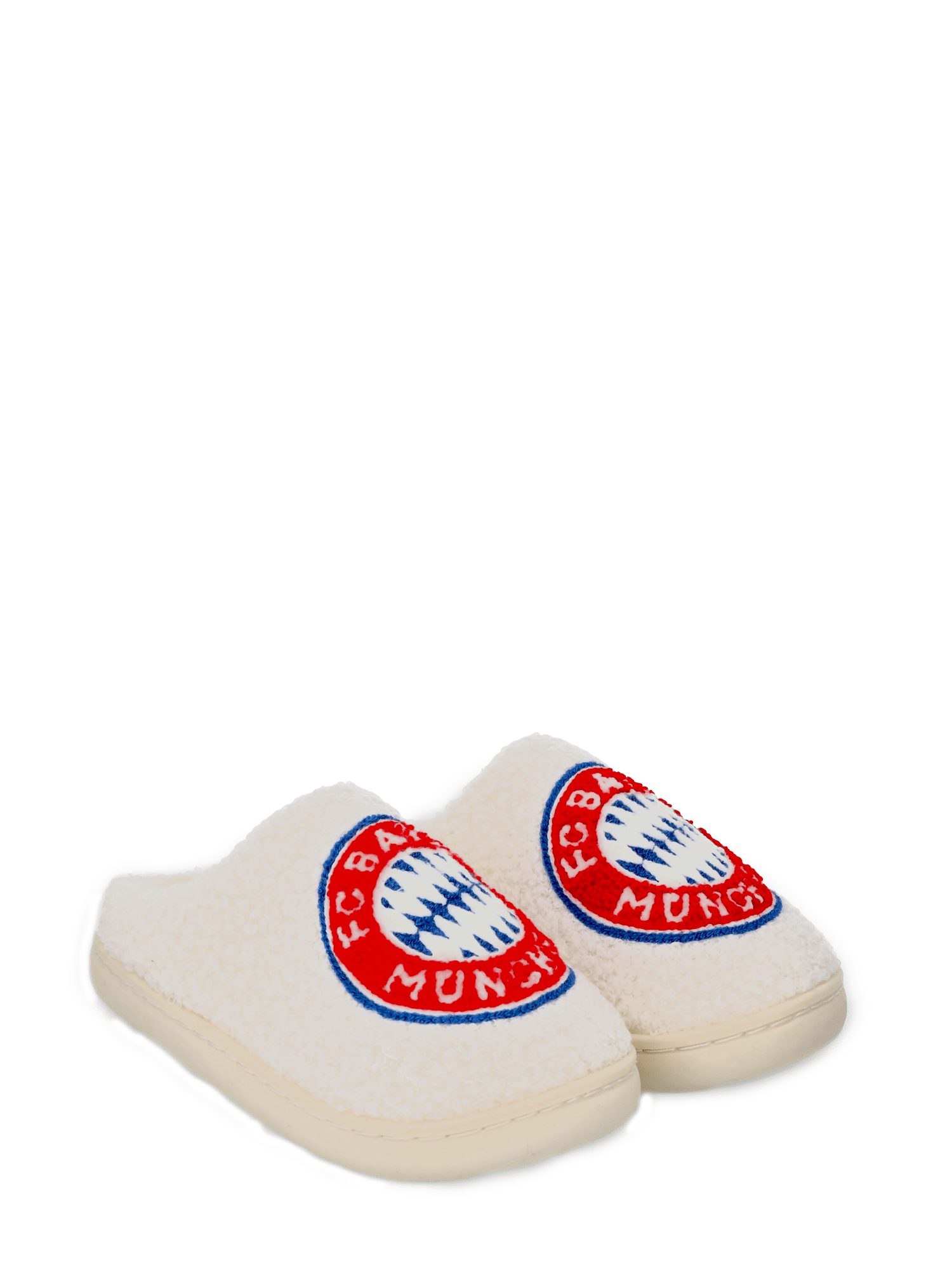 FC Bayern München FC Bayern München, Plüschpantoffeln, Kinder, Off white Plüsch Hausschuhe