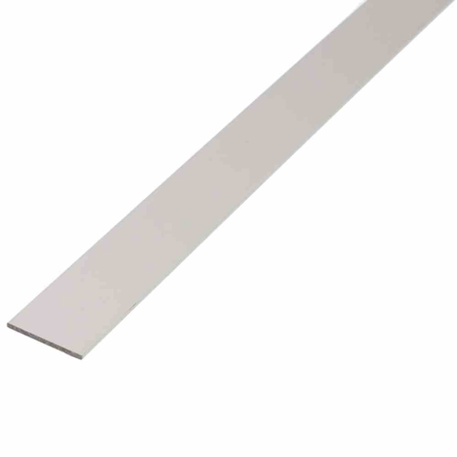 Möbelbeschlag Flachstange silber-eloxiert 30 x 2 mm aluminium, 1 m