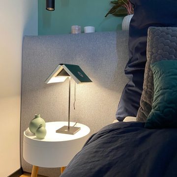 s.luce Tischleuchte LED Buchständer Tischleuchte Book mit Touchdimmer & Sensor Weiß Matt, Warmweiß