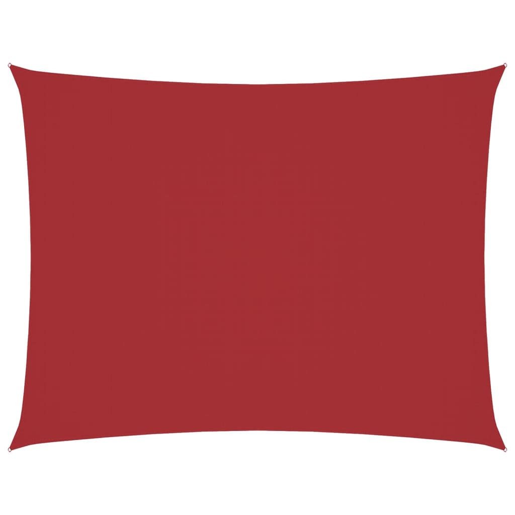 vidaXL Sonnensegel Sonnensegel Oxford-Gewebe Rechteckig 3x4,5 m Rot, (1-tlg)