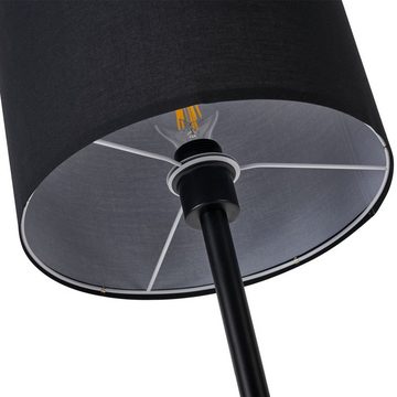 Daskoo Stehlampe LED Standleuchte Leselampe, inklusive Leuchtmittel, W28*H165cm, LED wechselbar, Warmweiß 3000K, Schwarz
