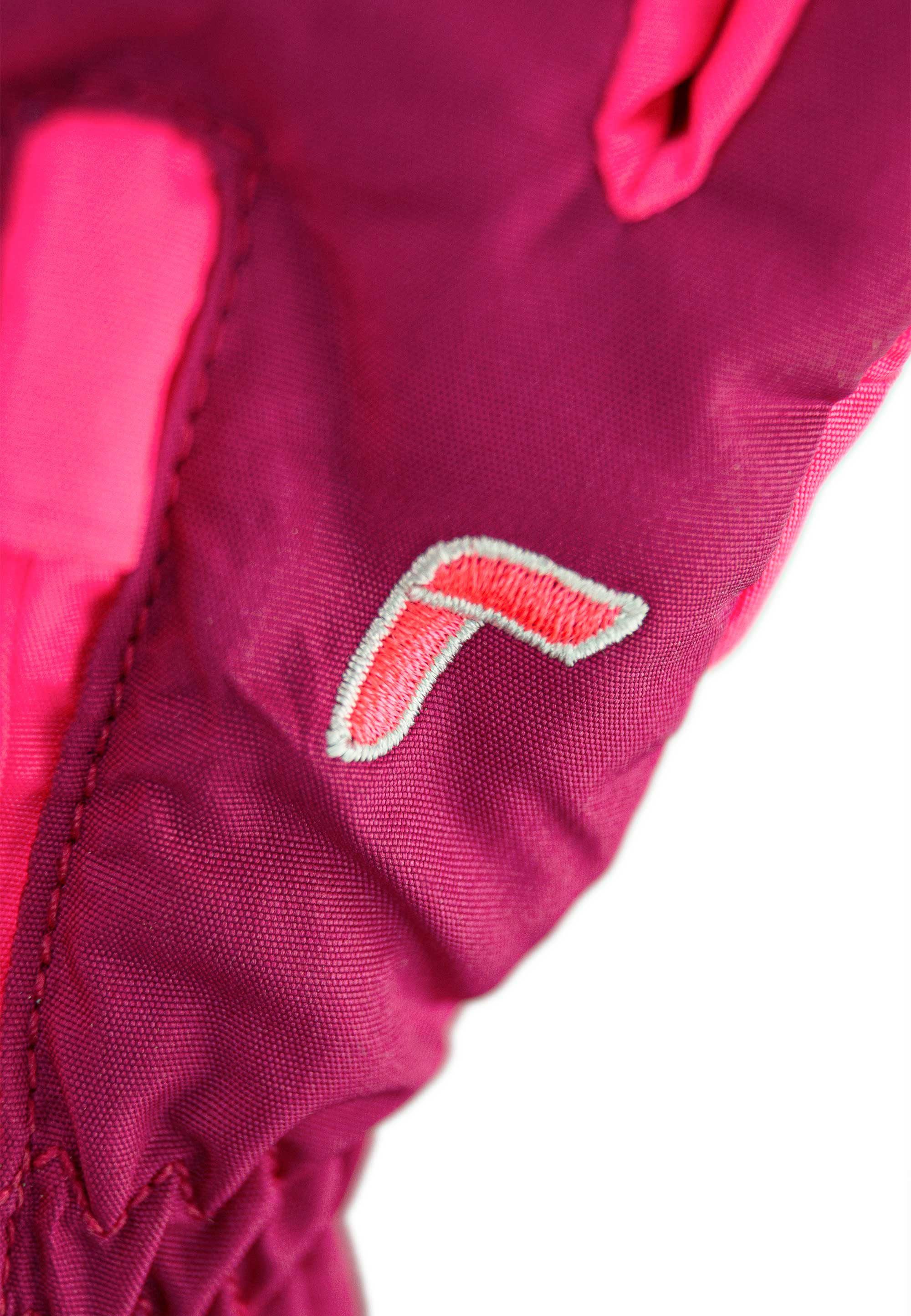Stulpe Reusch mit langer lila-pink Skihandschuhe Tom