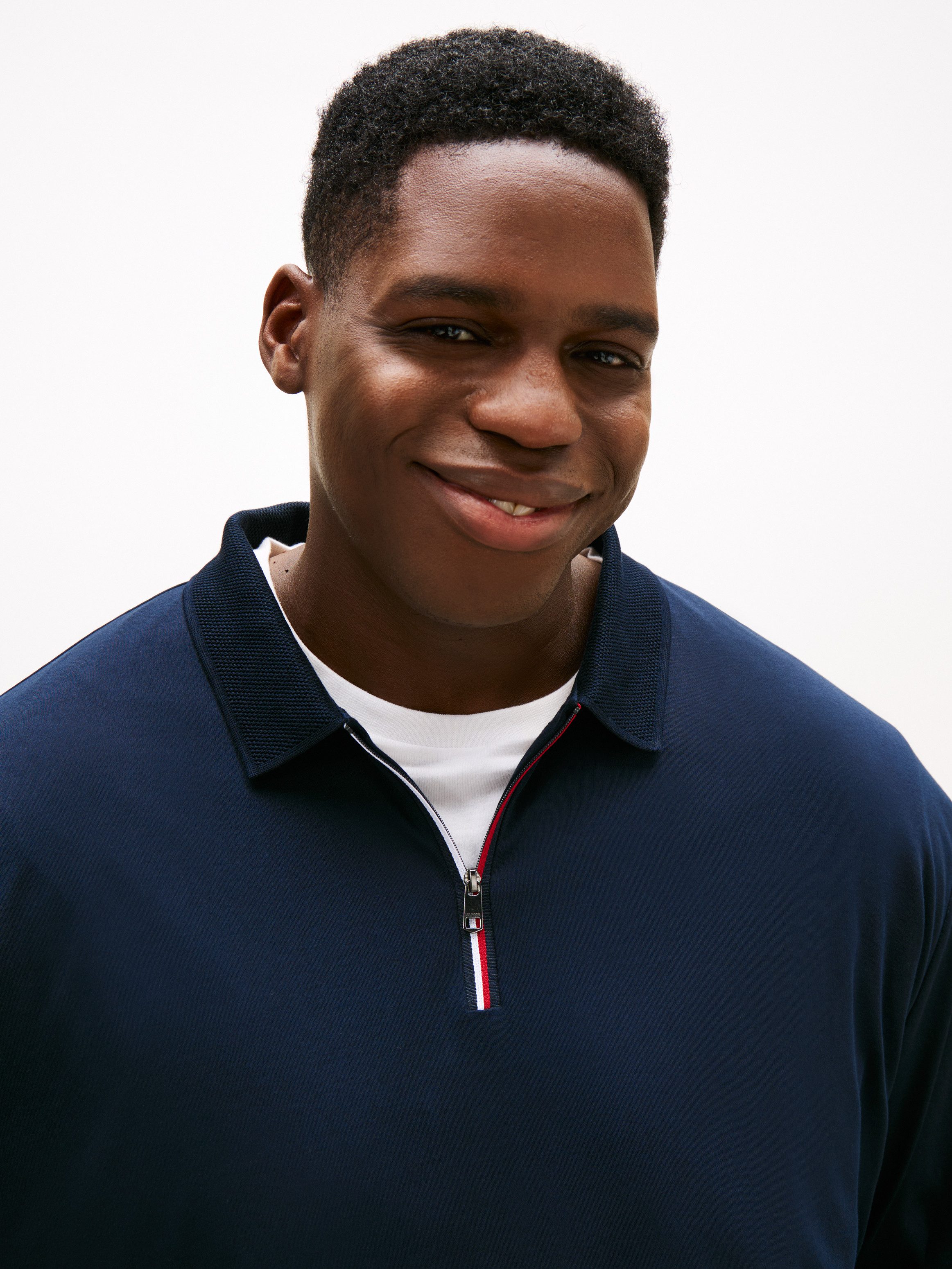 Tommy Hilfiger Big & Tall Langarm-Poloshirt ZIP INTERLOCK POLO Große Größen günstig online kaufen