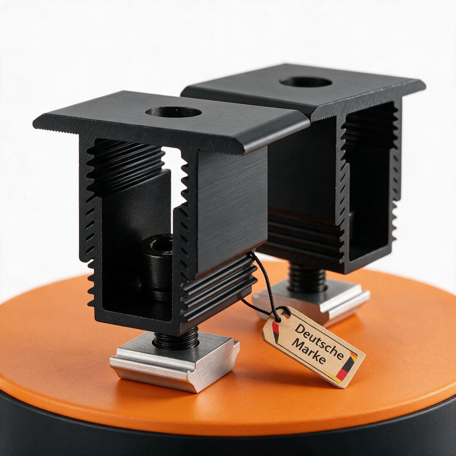 Lichtblicker Solarmodul-Halterung Schienen 30cm für 2x Photvoltaikmodule. Für Wand und Flachdach, (bis 90 Zoll, witterungsbeständiges Aluminium, hochwertige Edelstahlschrauben)