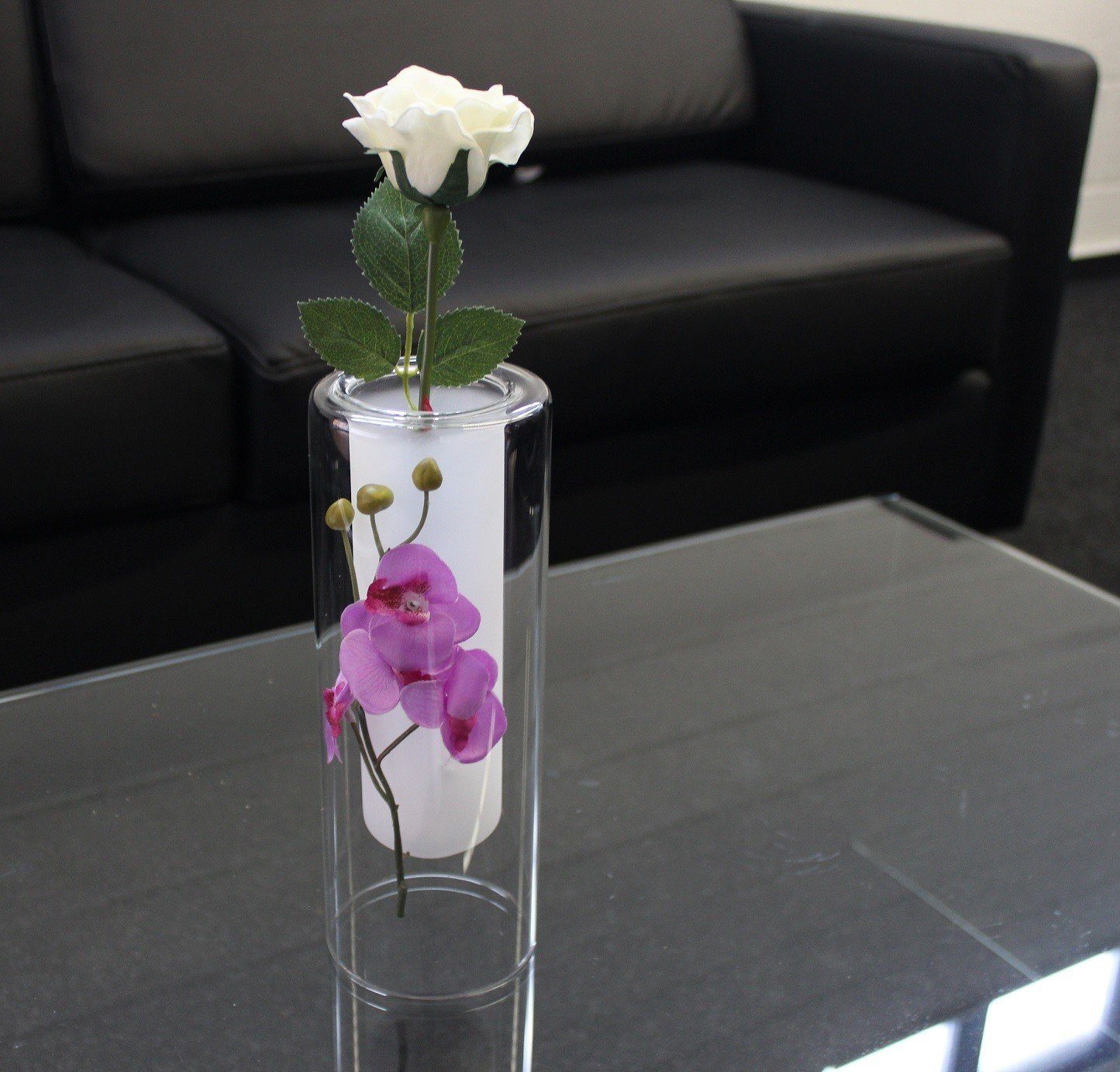 JOKA international Tischvase Vase "Orchidee" Doppelwandige