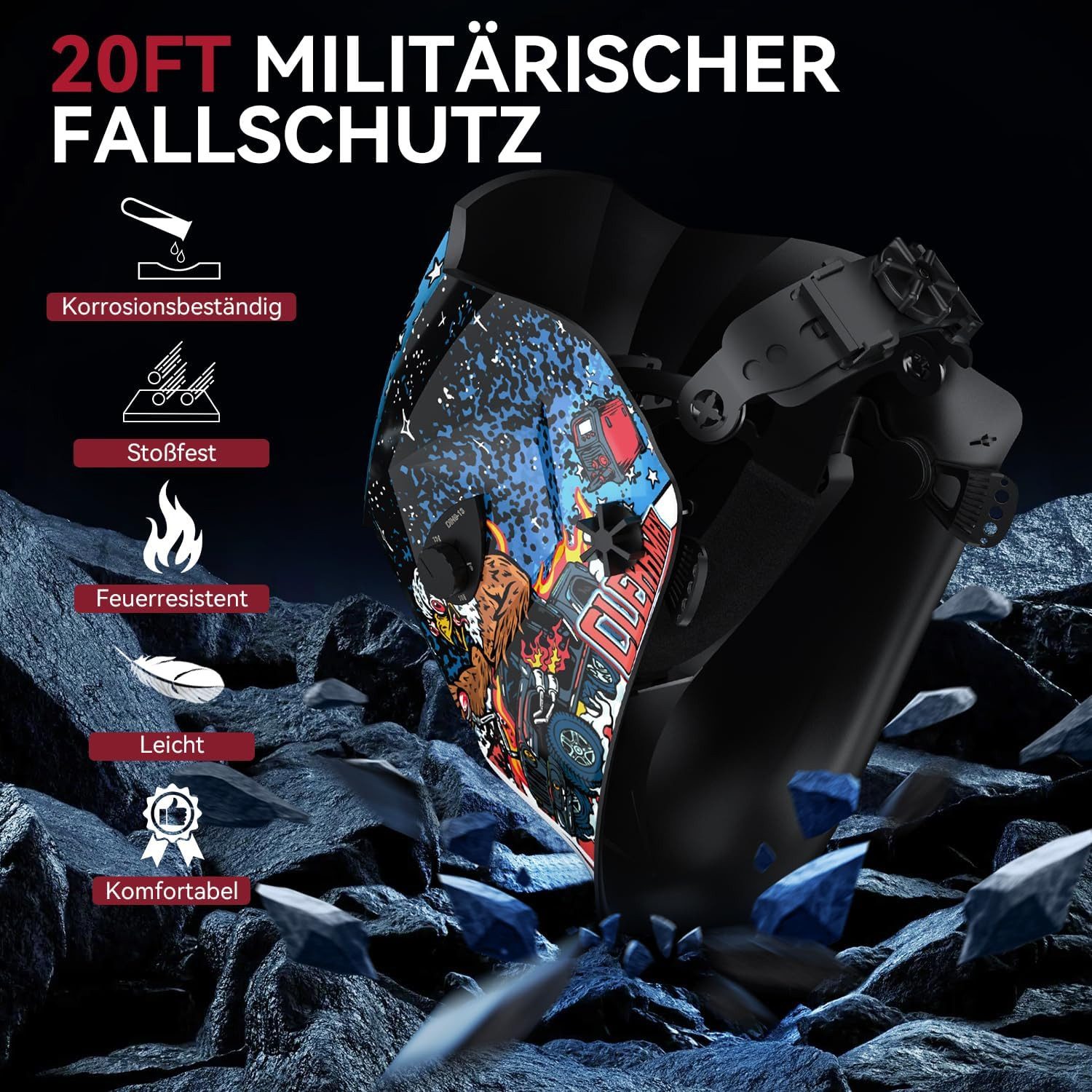 ARCCAPTAIN Schweißhelm Schweißmaske Automatischer Verdunkelung Optische Klarheit