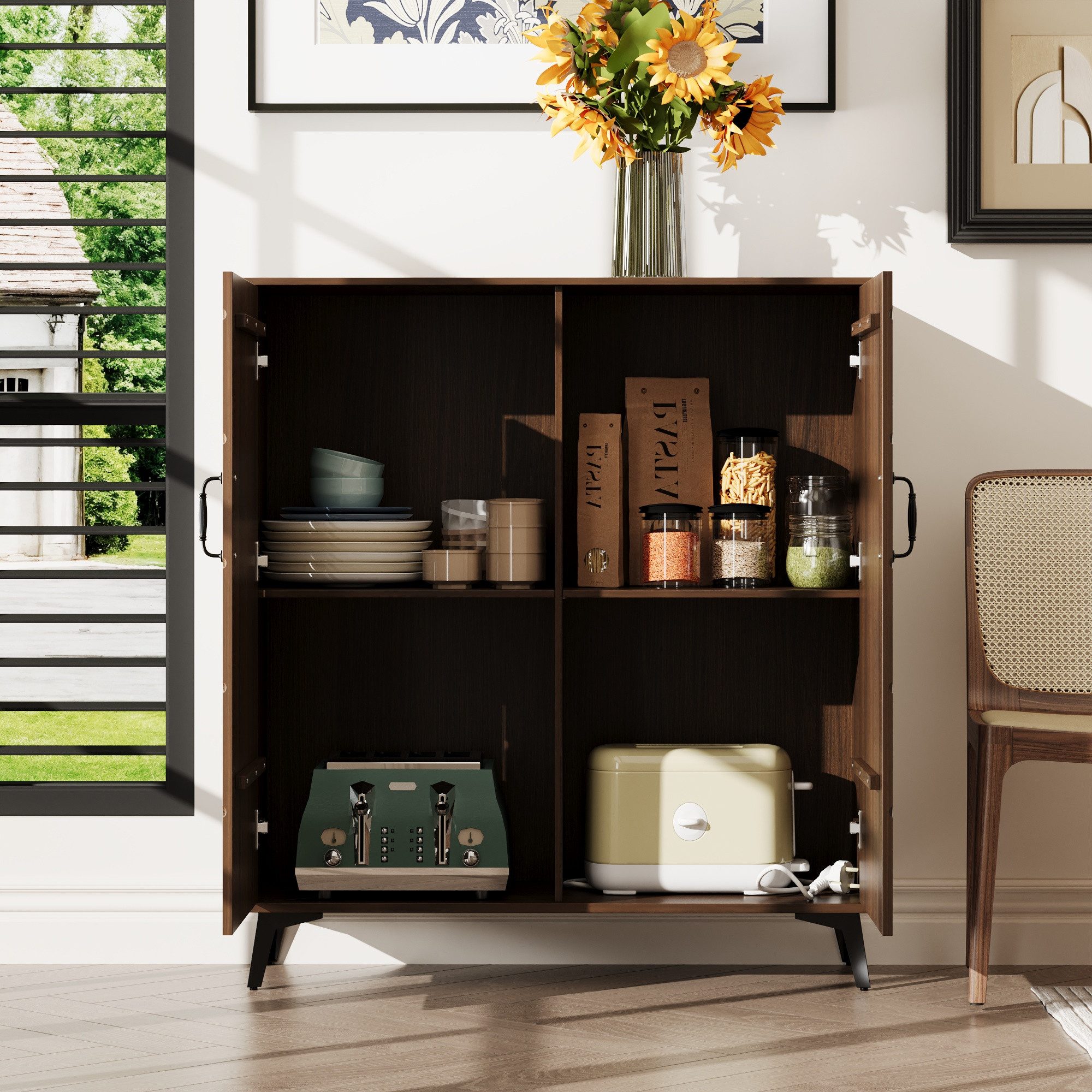 FUFU&GAGA Sideboard Industrial Sideboard, Verstellbare Regalböden, günstig online kaufen