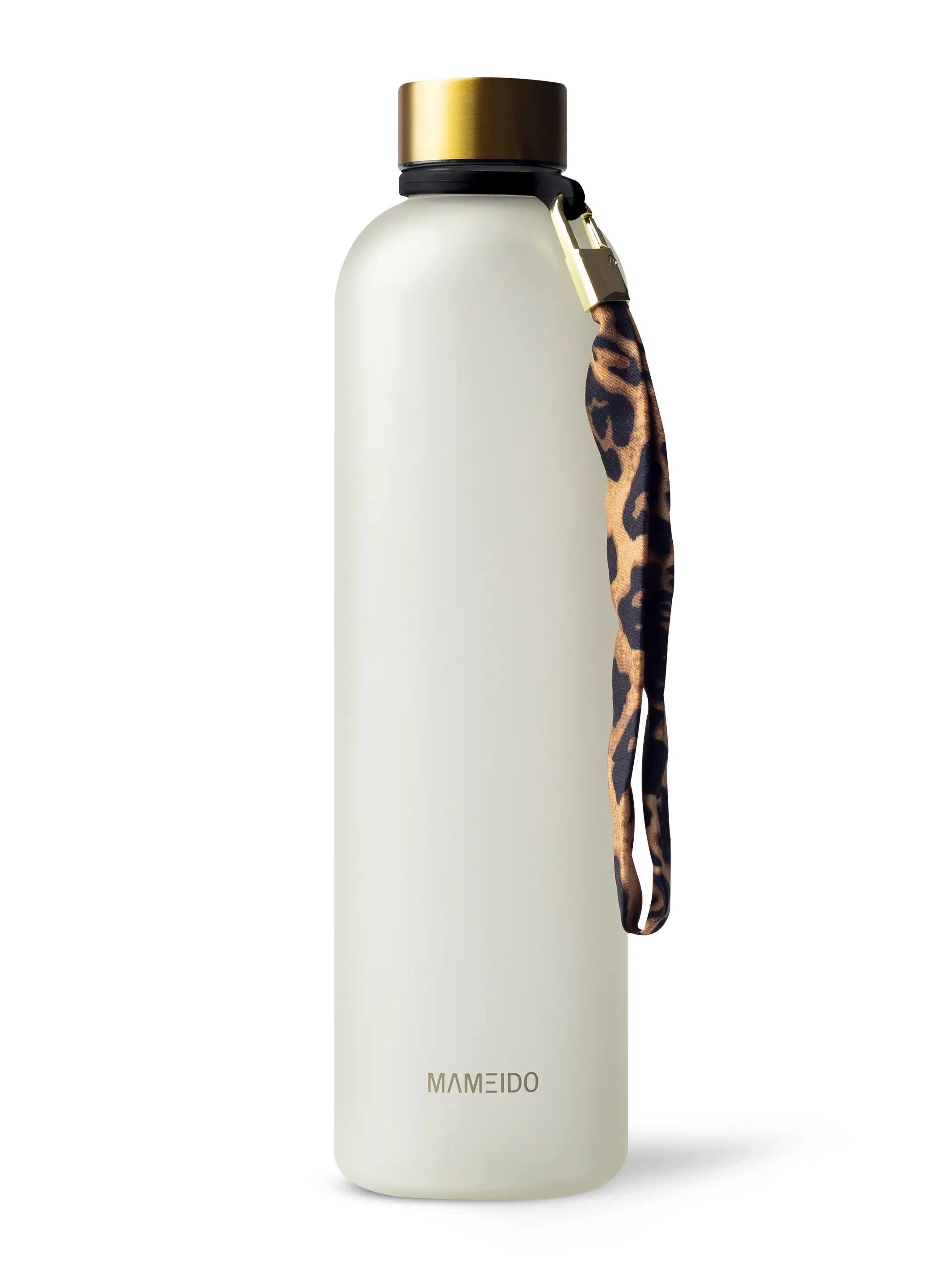 MAMEIDO Trinkflasche, auslaufsicher mit Zeitmarkierung und Handschlaufe in 1000 ml & 1500 ml