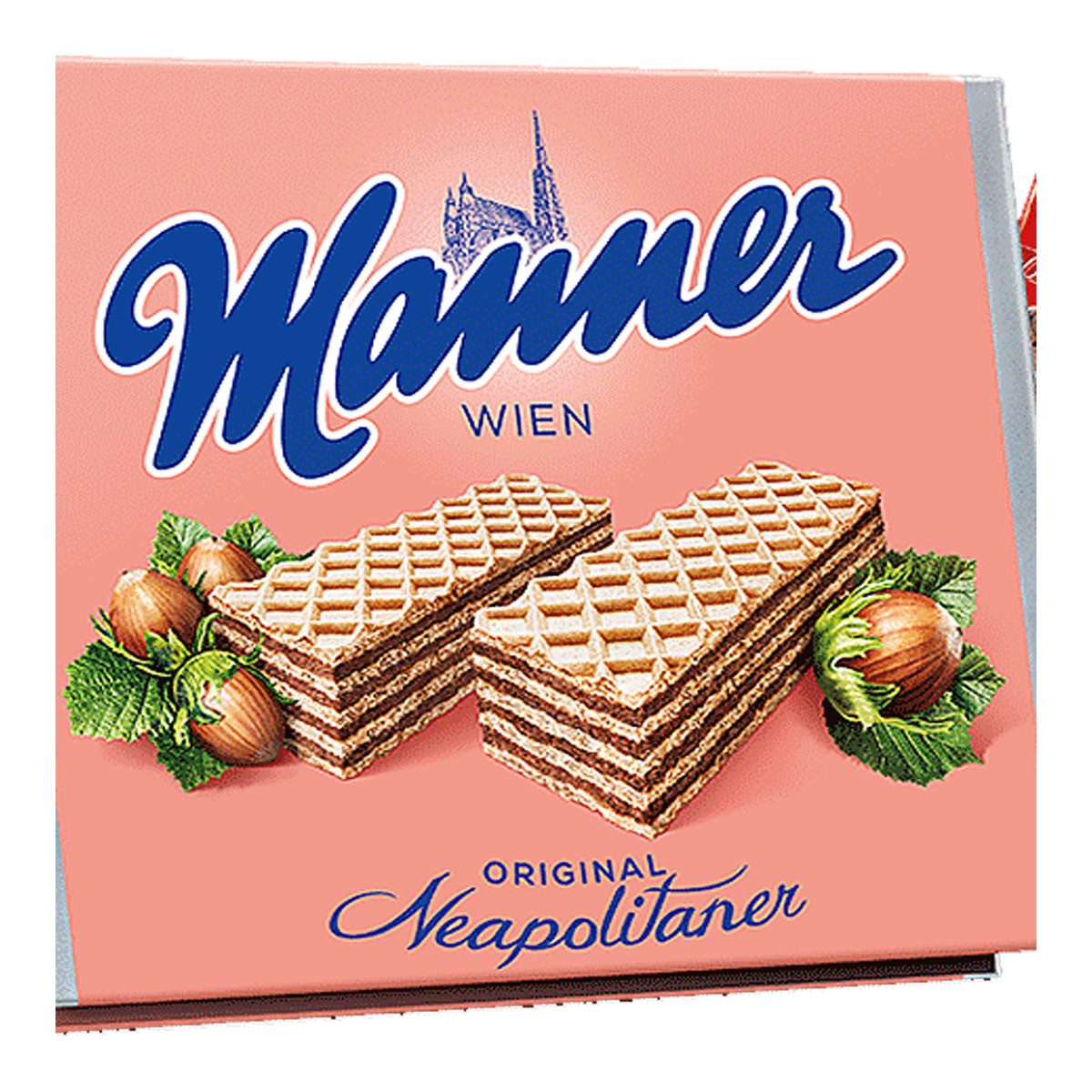 Manner Kekse, Manner Original Neapolitaner knusprige Waffeln mit Haselnusscreme 75g