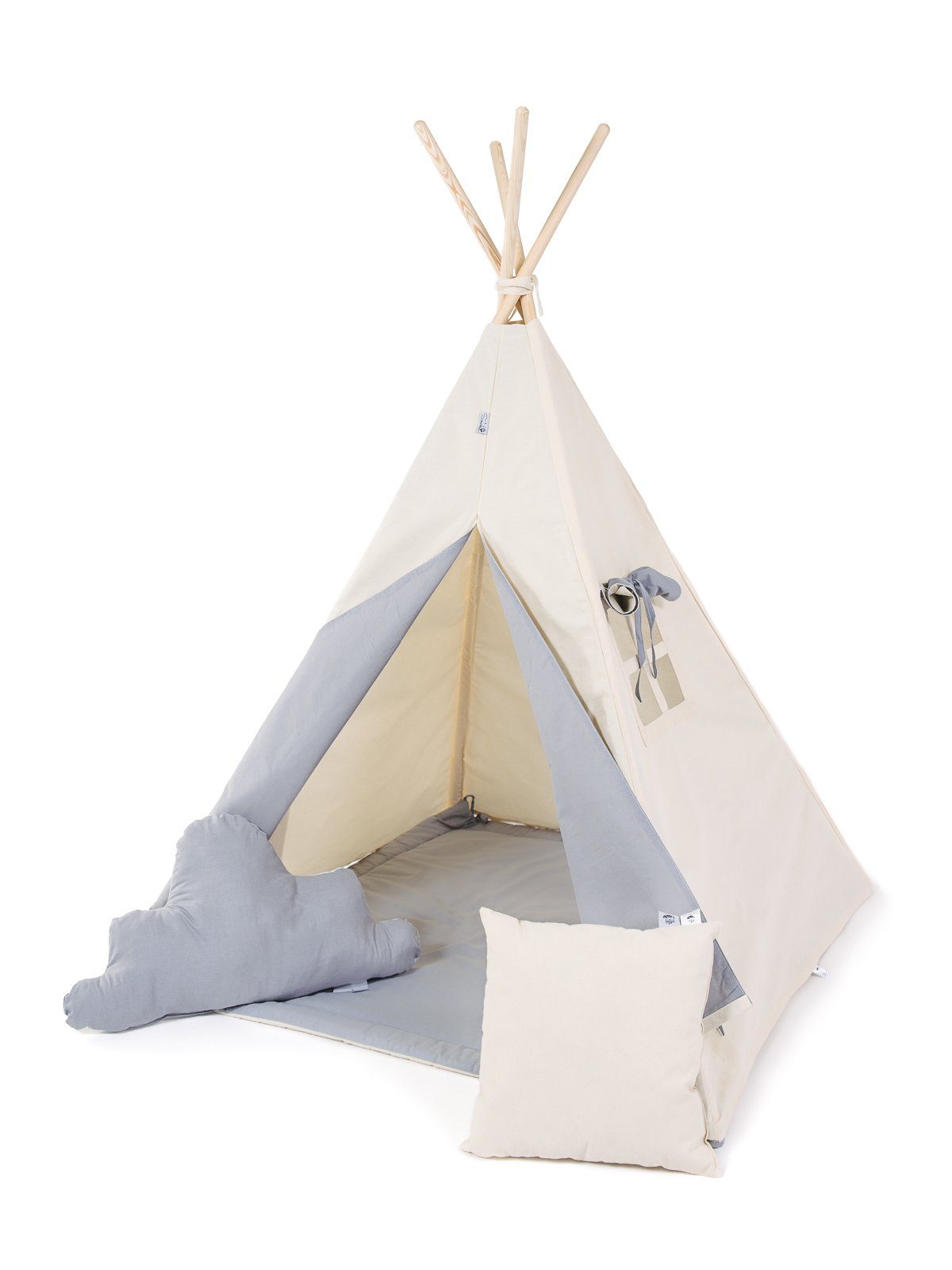 Rainbow Kids Tipi-Zelt Grauer Wolf, Personen: günstig online kaufen