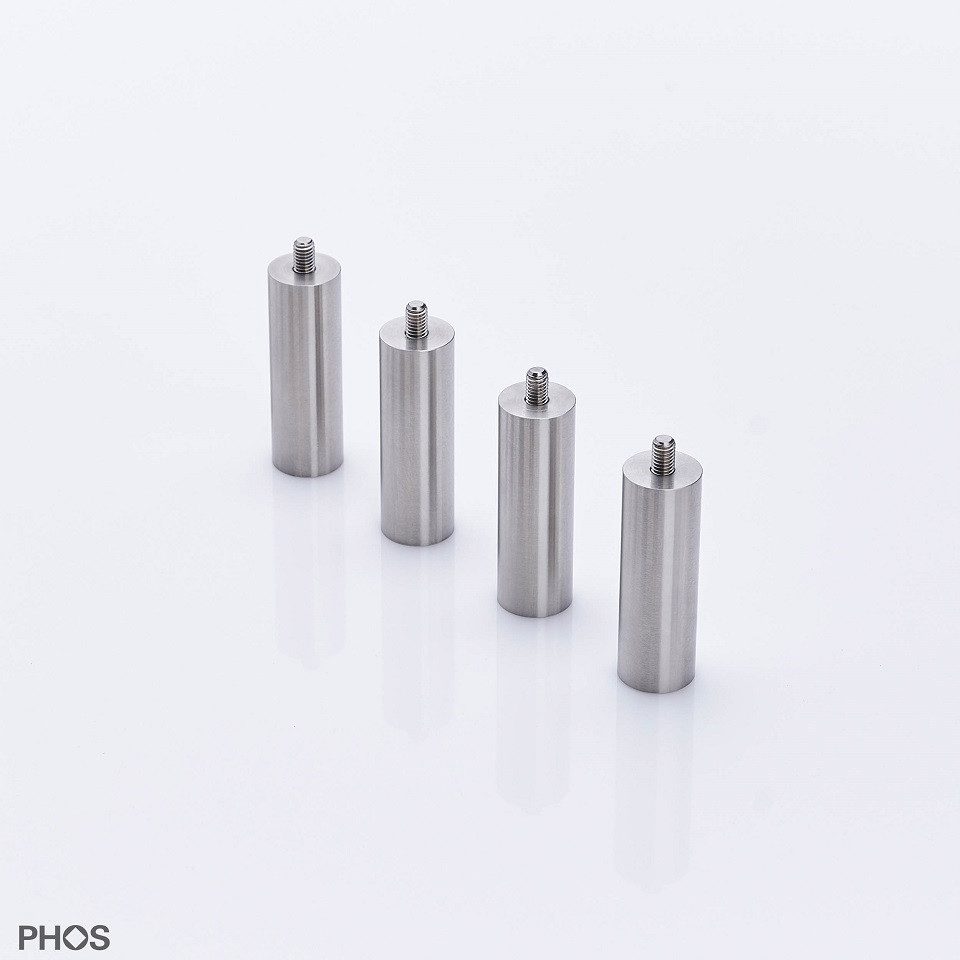 PHOS Design Erhöhungs-Set aus Edelstahl, Tischerhöhung für Regale, Bänke, Sideboards & Gestelle, (4-St), – Zubehör "Karlsruher Tisch" Serie