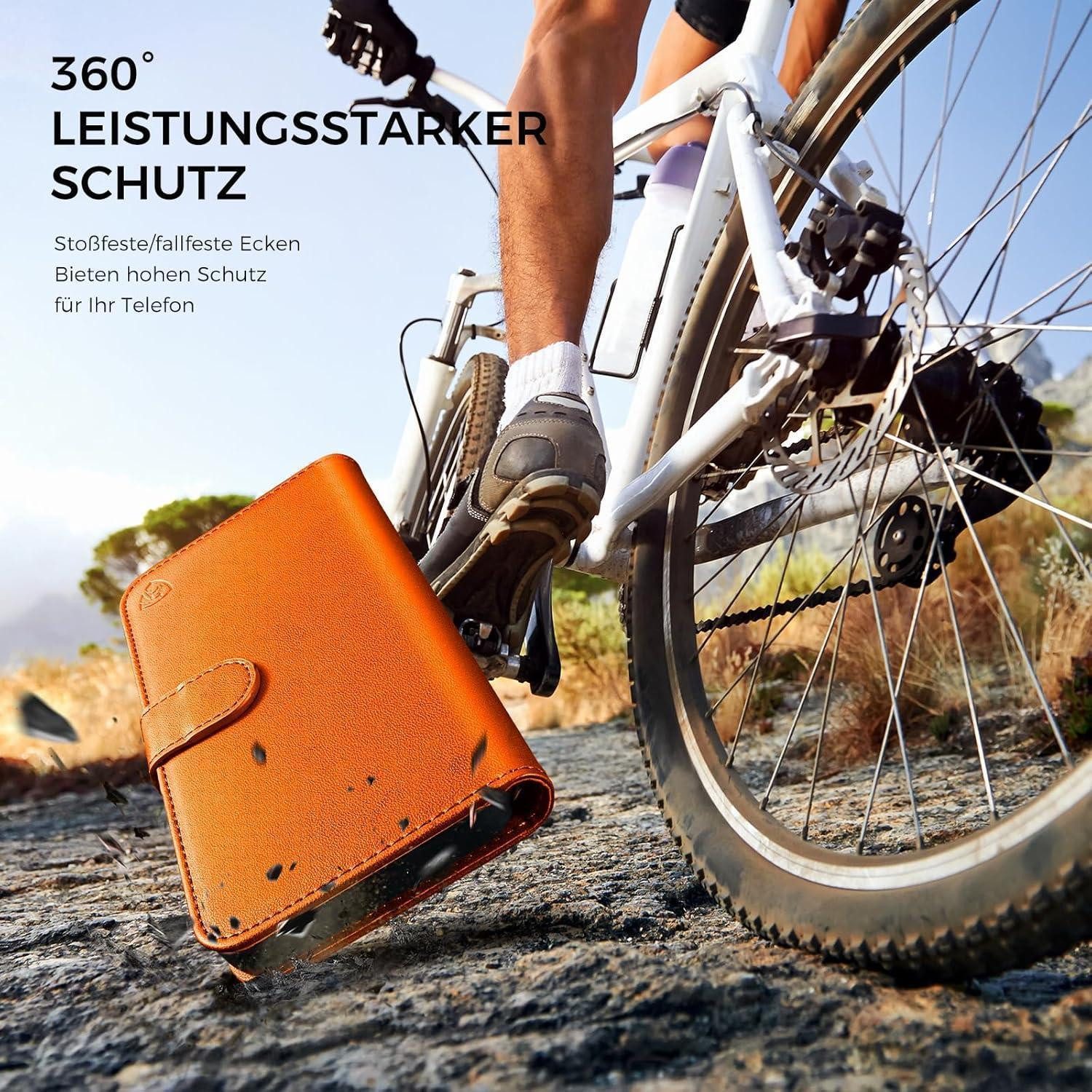 LuxusKollektion Flip Case Handyhülle iPhone 11 Klapphülle Leder Für iPhone 11 Orange