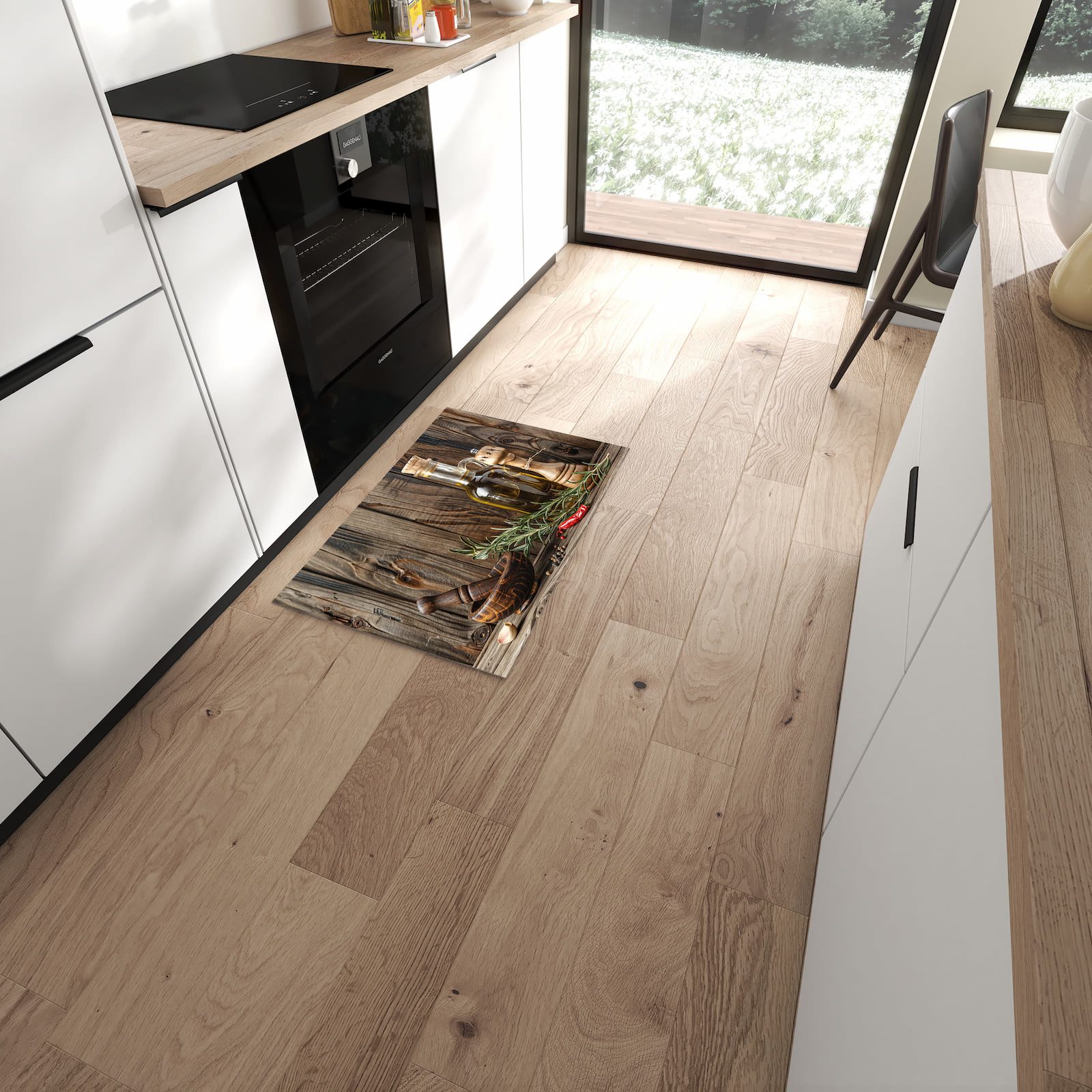 Primedeco Teppich Küchenteppich Küchendekoration PVC rutschfest abwaschbar günstig online kaufen