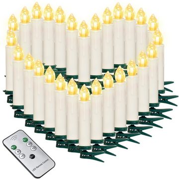 Gotoll LED-Christbaumkerzen 40er, LED Weihnachtskerzen kabellos Weihnachtsbaum Kerzen