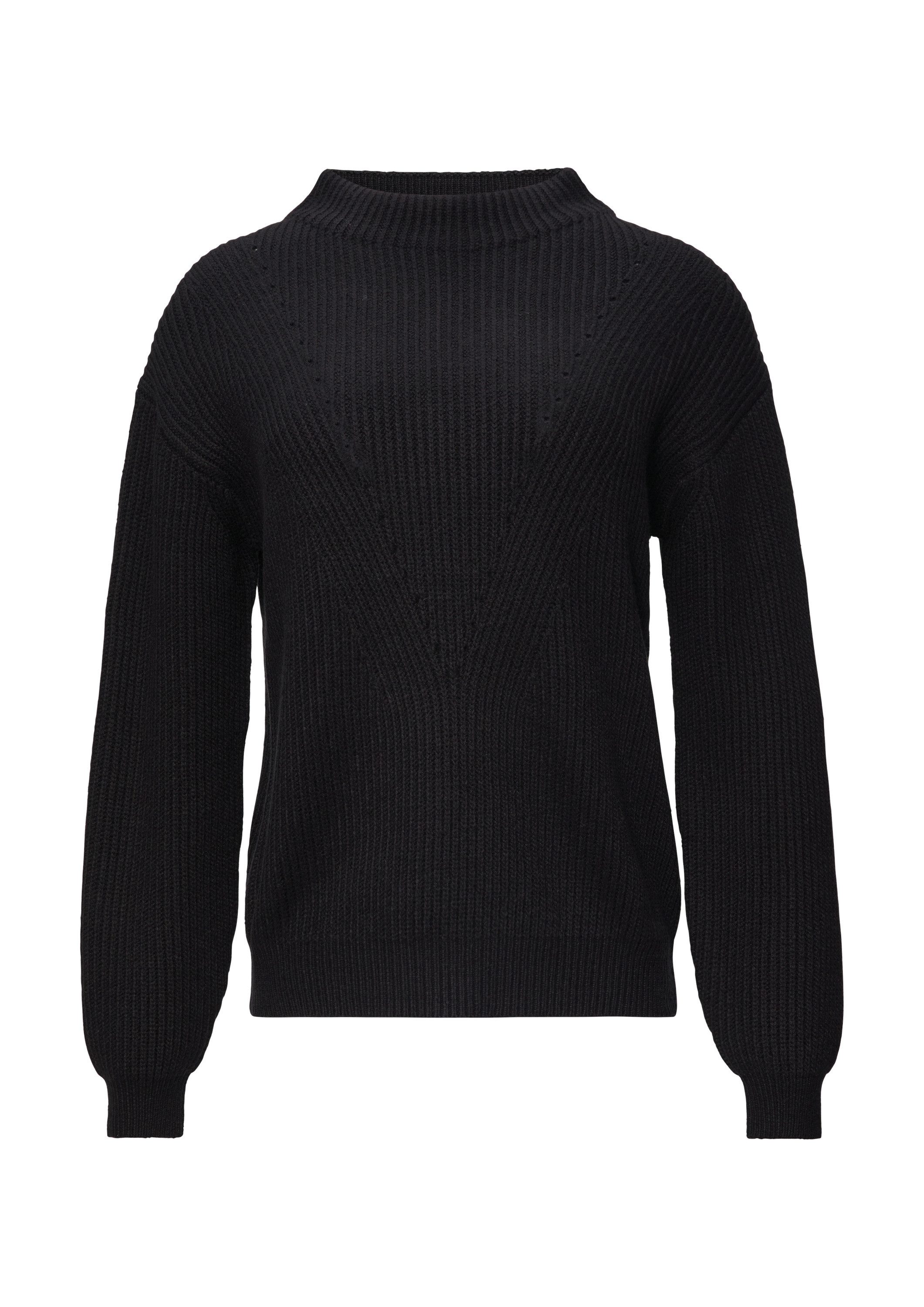 s.Oliver Longpullover Strickpullover Oversized-Strickpullover mit Ajour-Detail