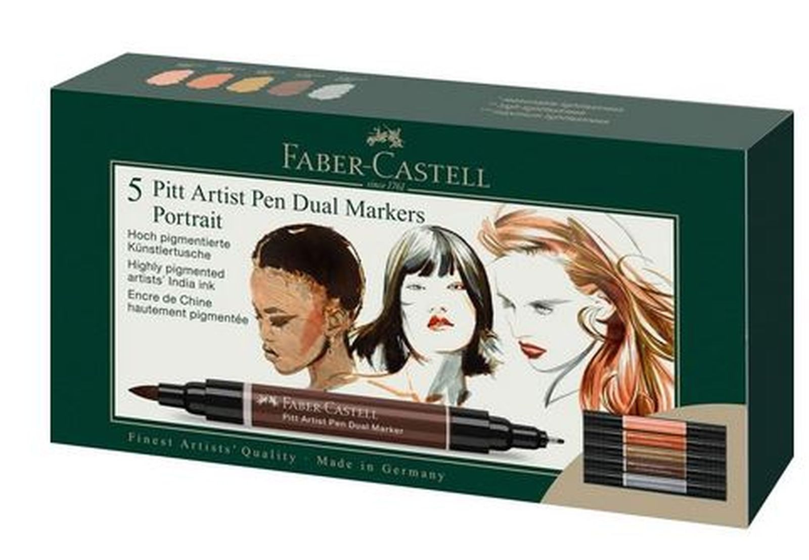 Faber-Castell Künstlerstift Pitt Artist Pen Dual Marker, (5-tlg), verschiedene Varianten