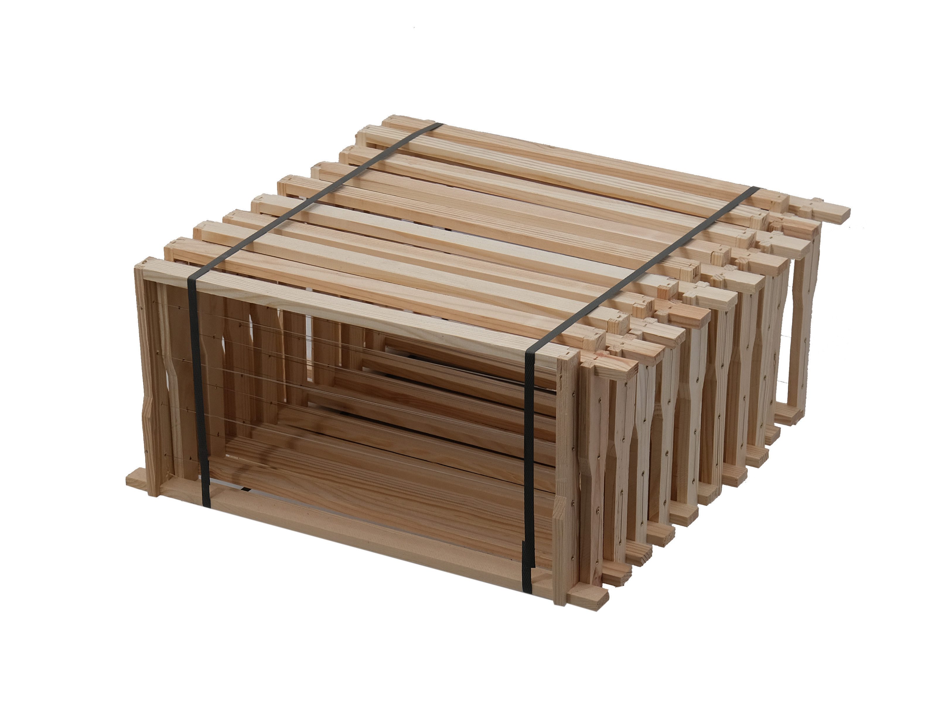 Bienenwagner Bienenbeute 20x Rähmchen Zander Hoffmannseiten gedrahtet Hoffman Liebig Beute, 20-tlg.