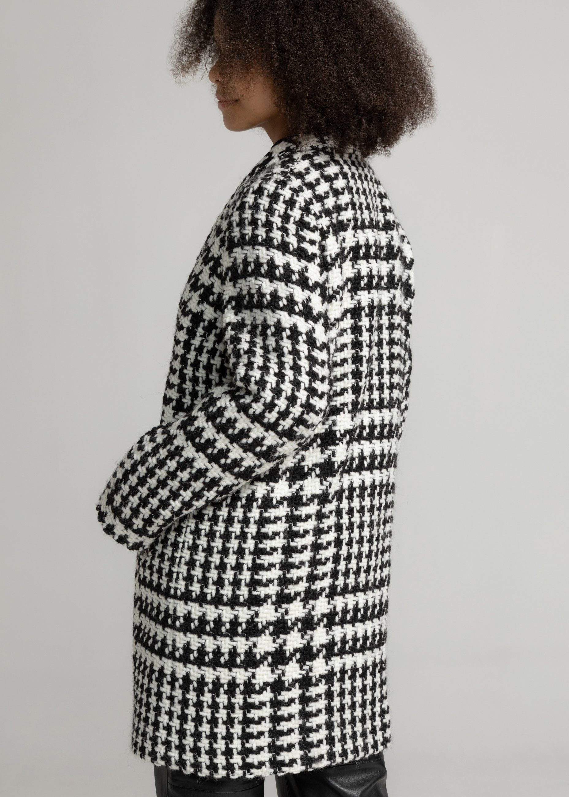 Manisa Wolljacke Wollmantel mit Schalkragen