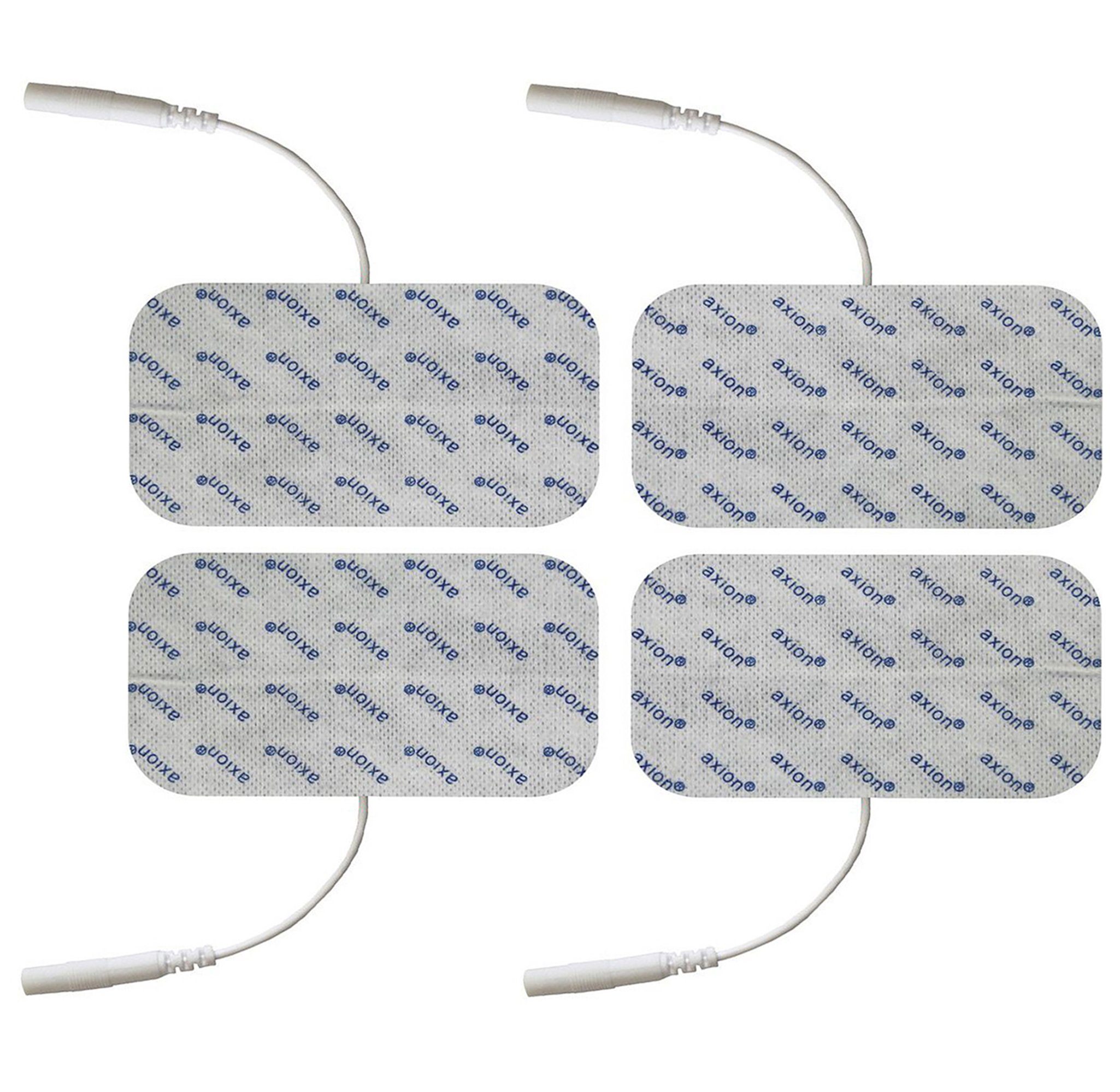 Axion Elektrodenpads passend zu Revitive, Prorelax, Promed, axion - 10x5cm, 4 St.,2mm Steckanschluss, selbstklebende Elektrodenpads