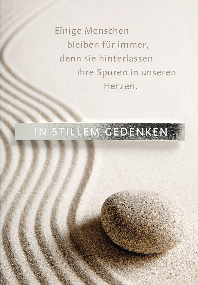 Perleberg Grußkarten Trauer – Beileid – Kondolenz - Beileidskarte im Format 11,5x17cm