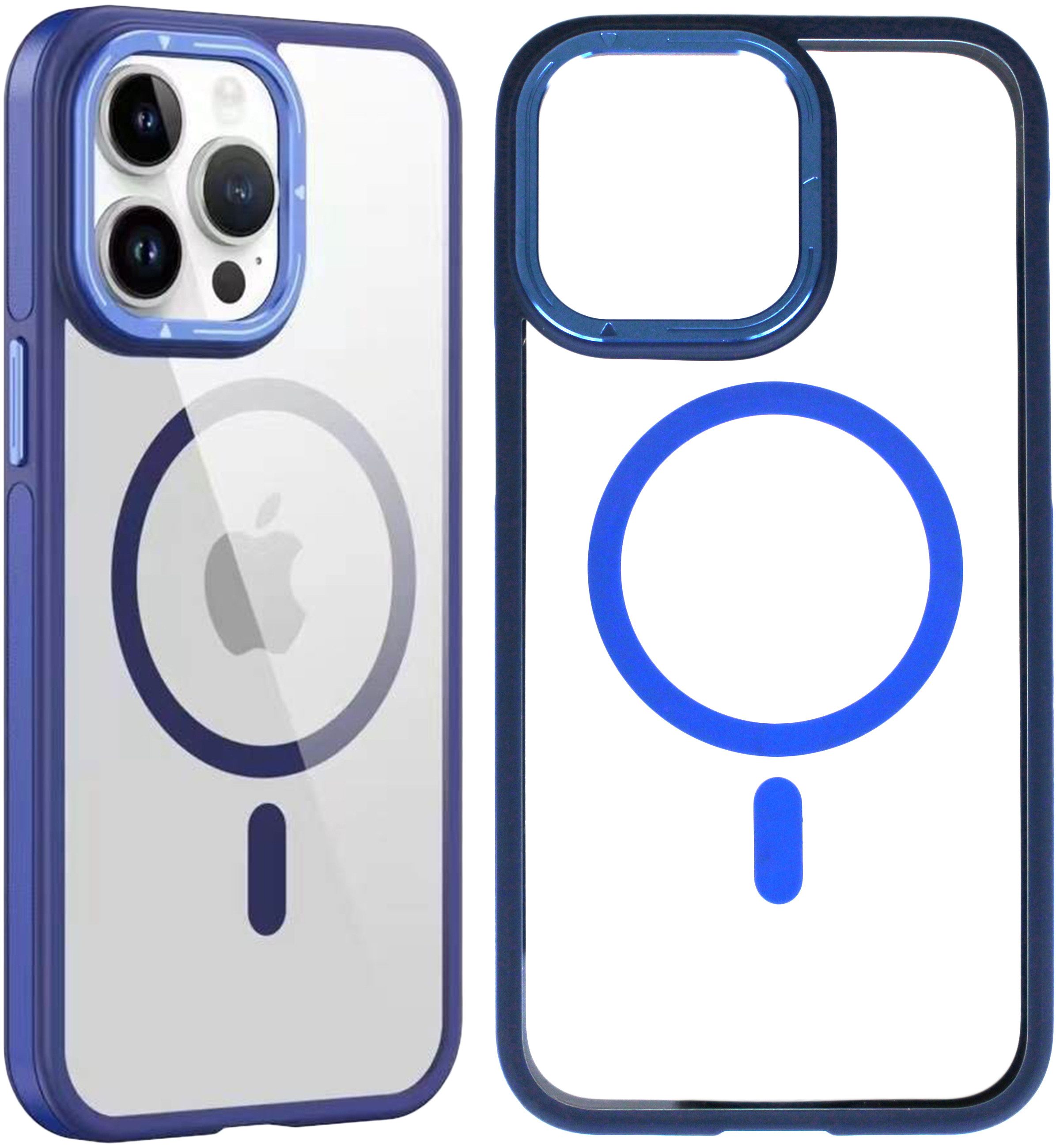 Wörleonline Handyhülle für Apple iPhone 14 Pro Max Hülle, Transparente Schutzhülle mit TPU-Rahmen, MagSafe kompatible Handyhülle