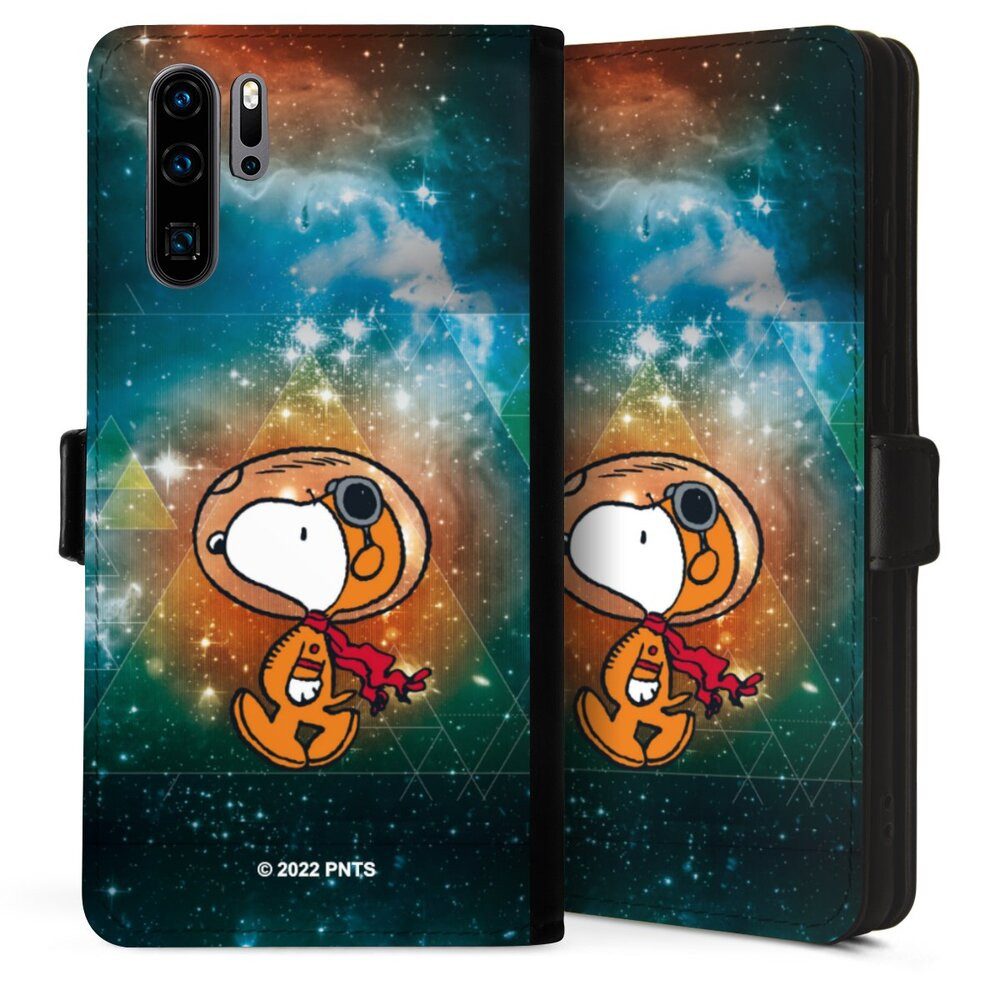 DeinDesign Handyhülle Snoopy Astronaut Offizielles Lizenzprodukt, Huawei P30 Pro New Edition Hülle Flip Case Klapphülle