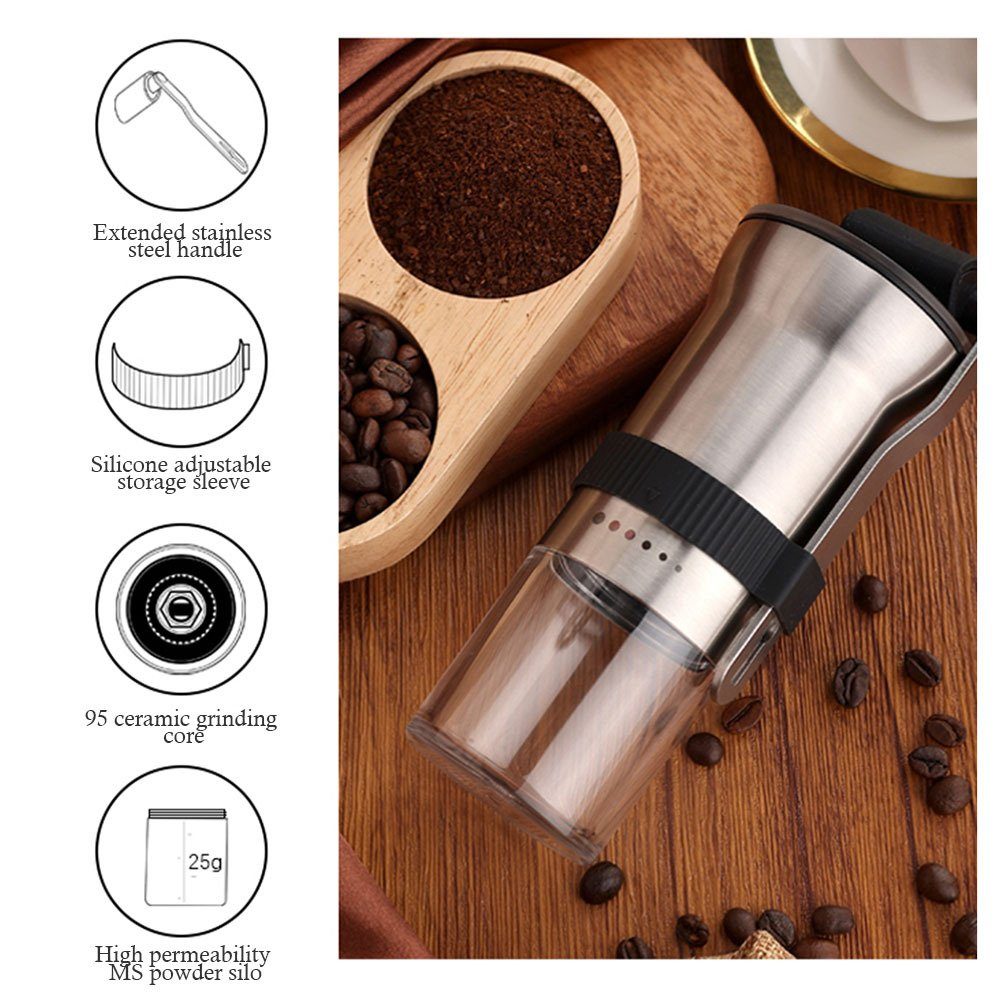 Kurbel-Kaffeebohnenmaschine Rotierende Popper Kaffeemühle Kaffeepulvermühle, Blusmart Für Kleine