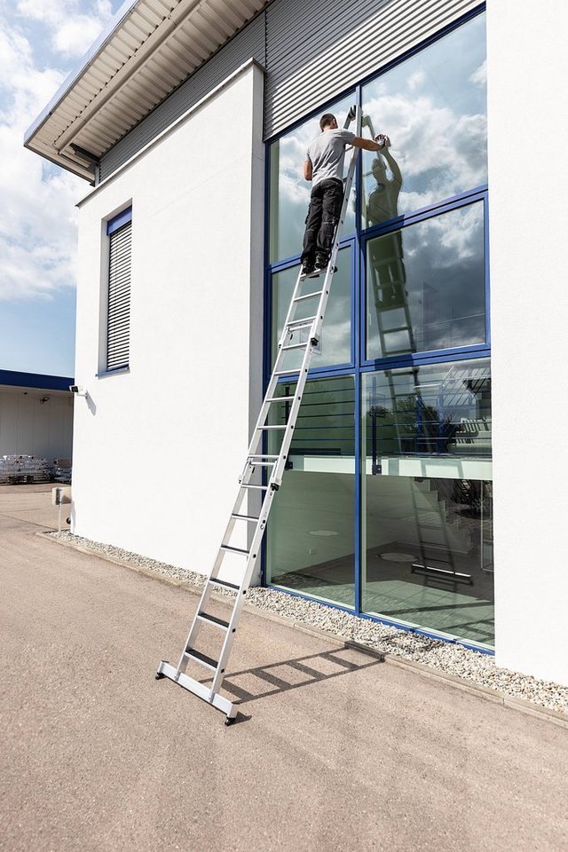 Thumbnail - PROREGAL® Schiebeleiter Stufen-Glasreinigerleiter Unterteil nivello-Traverse & clip-step R13 6