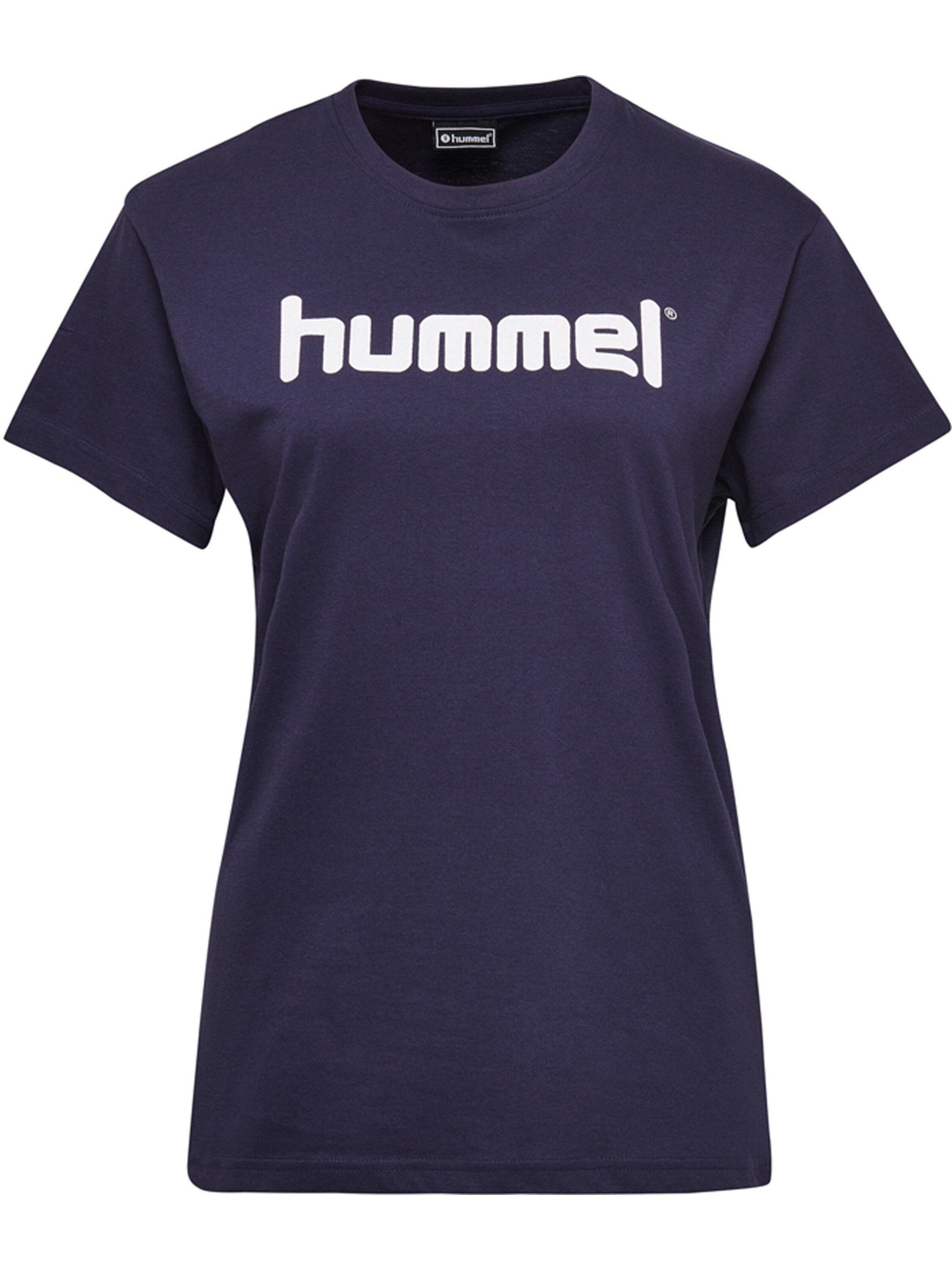 hummel T-Shirt (1-tlg) Plain/ohne Details Blau