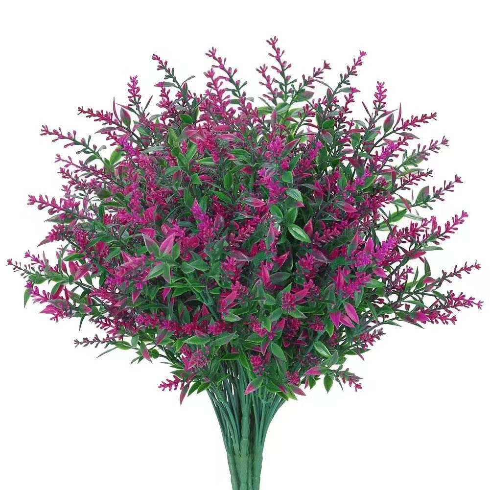 Kunstblumenstrauß 4/6/12 Sträuße Kunstlavendelblumen, Kunstlavendelstrauß, Искусственные растения, Coonoor, Outdoor-Kunstblumenstrauß, für Zuhause, Hochzeiten, Garten