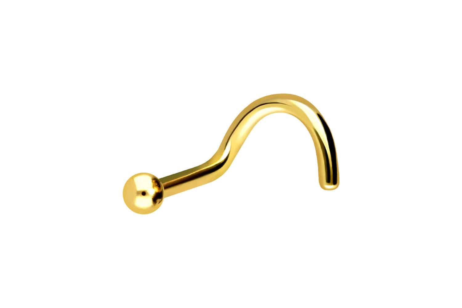 Nasenpiercing Chirurgenstahl Nasenstecker Spirale KUGEL
