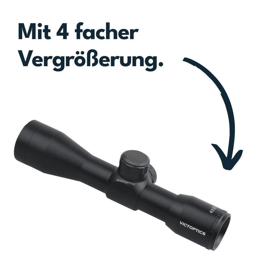 Vector Optics Victoptics OPSL25 B1 4x32C Zielfernrohr (Ideal für Jagd, Sport und Airsoft)