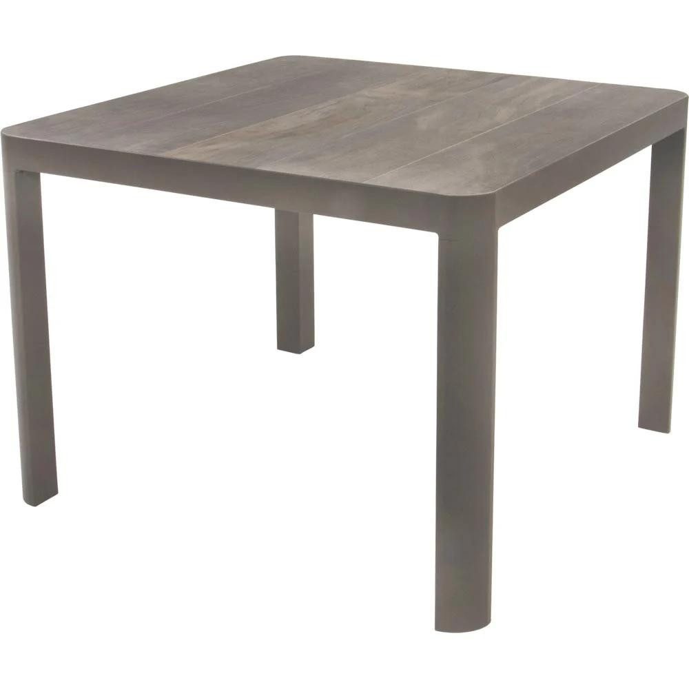 Gartentisch Castilla Tisch Keramik Aluminium Beige 100 x 100 x 74 cm