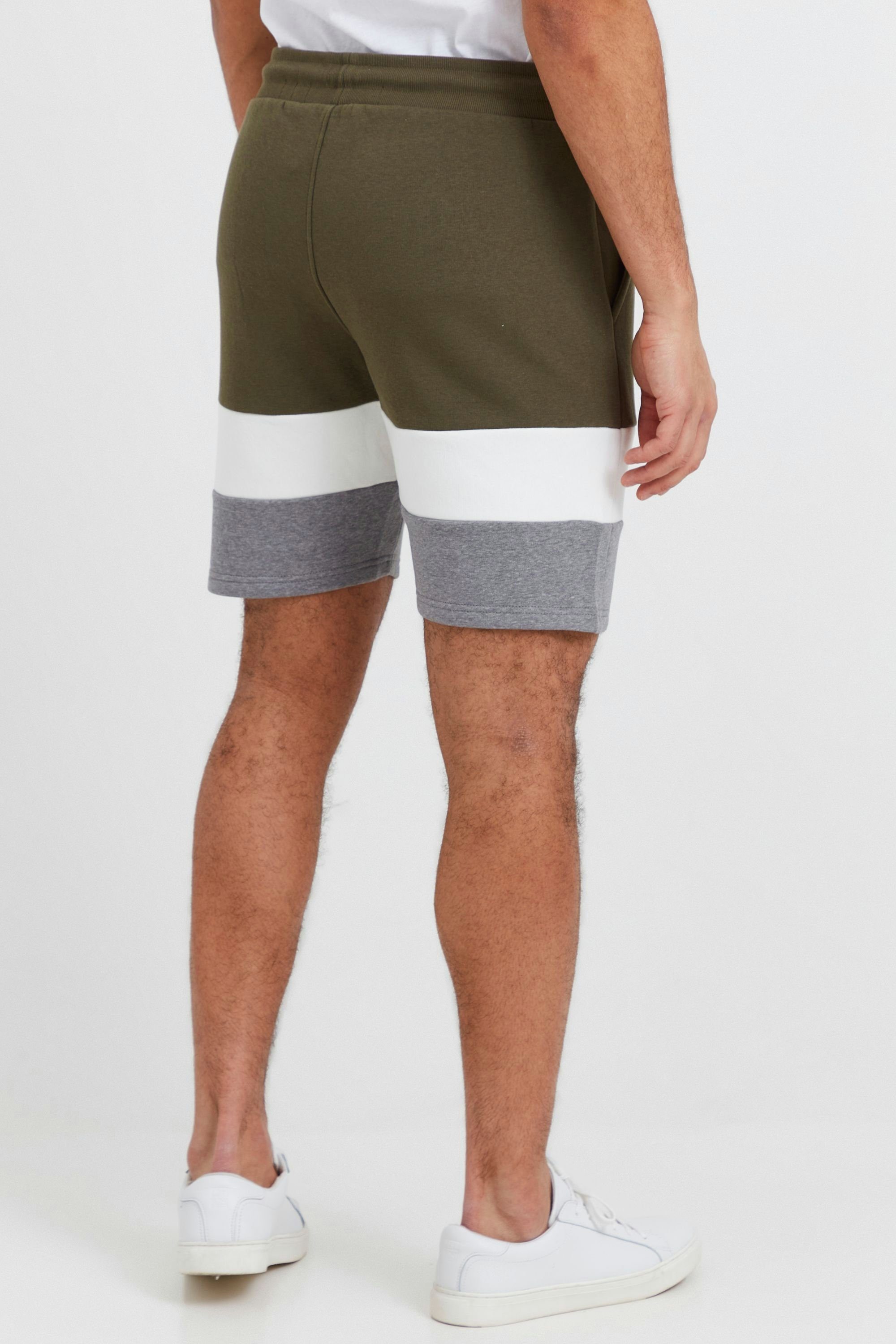 Indicode Sweatshorts IDCaul Sweatshorts mit Army Colorblock (600) Optik