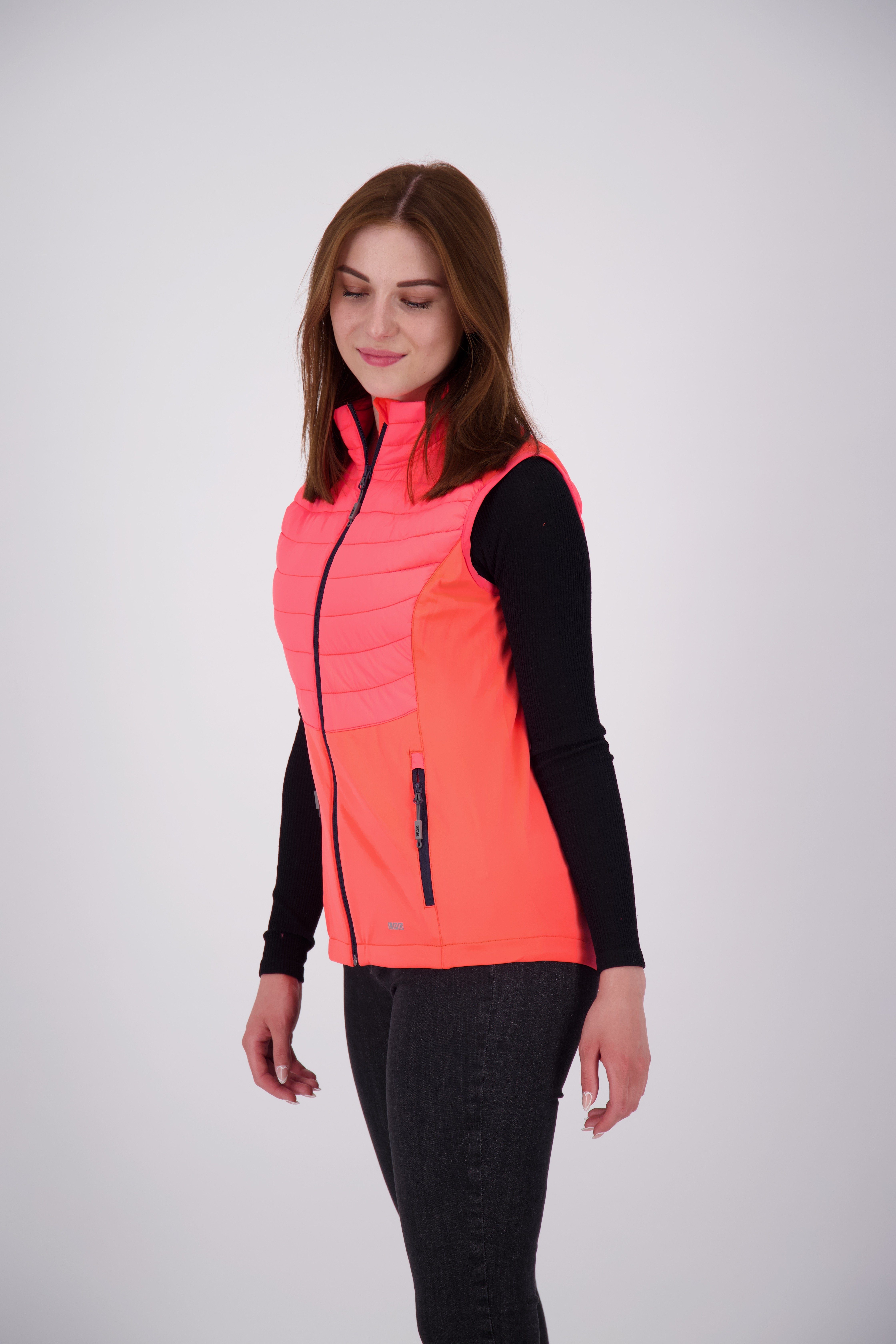 IV WOMEN in coral Größen DEPROC mit auch Active CS erhältlich, ELMCOURT Stehkragen VEST red Großen Steppweste