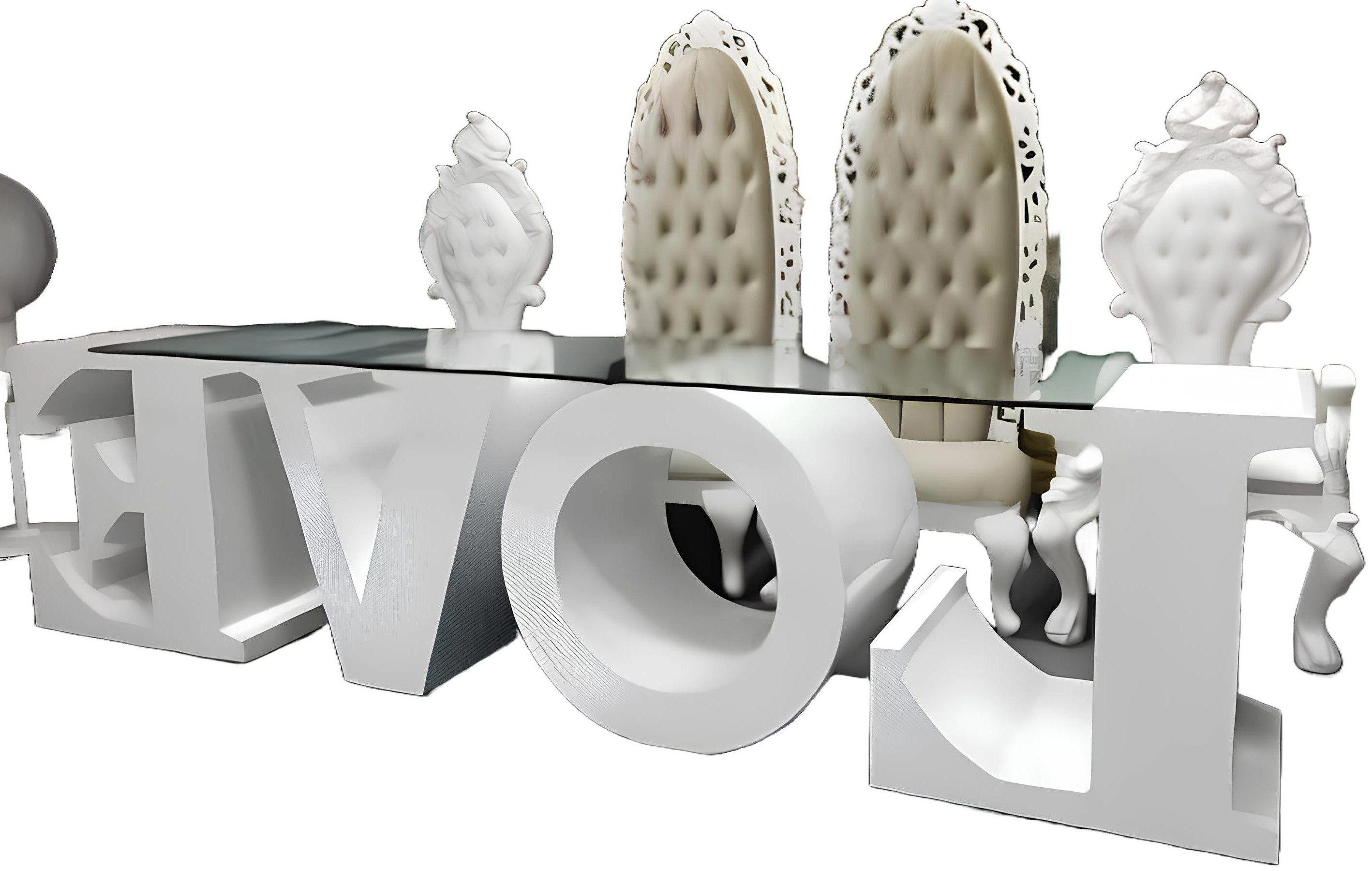 Xlmoebel Glastisch Exklusiver Hochzeitstisch in Barock-Rokoko-Stil (Tisch JH-H048), Hergestellt in Europa