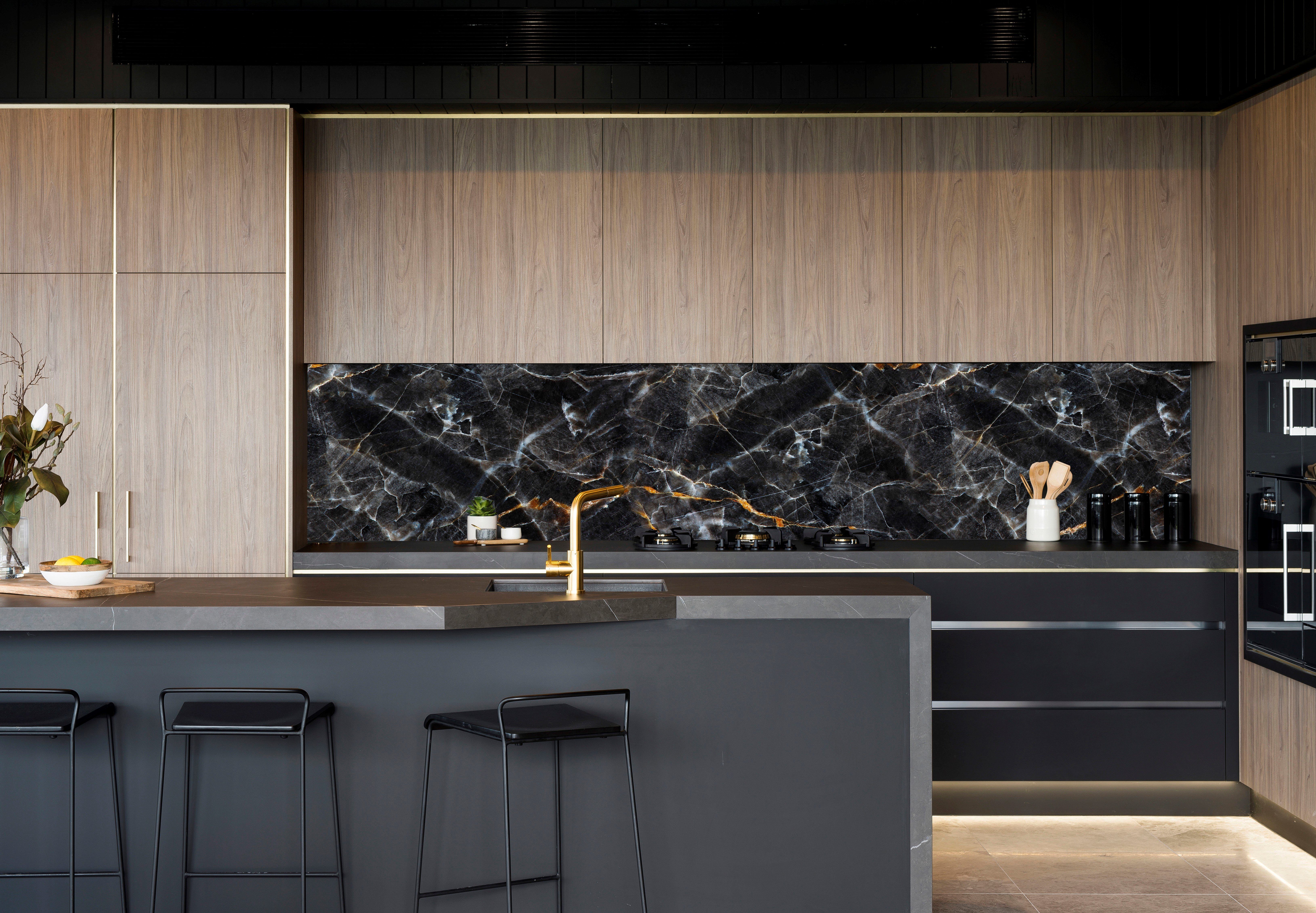 Platte Qualität mit Küchenrückwand schwarz, Monolith Rodnik in Marmor ABS-Kunststoff DELUXE Direktdruck