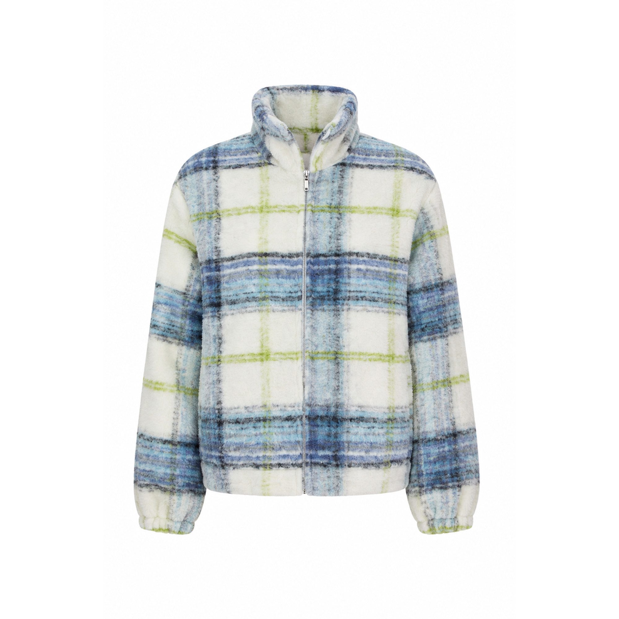 Emily Van Den Bergh Blouson Karo aqua ecru