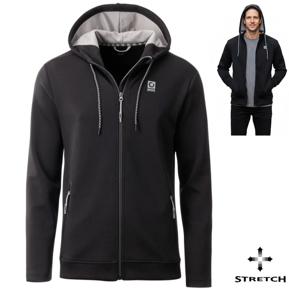 Linea Primero Trekkingjacke LPO - Sport Stretch Kapuzenjacke aus Dibond Gewebe Rodney, blk